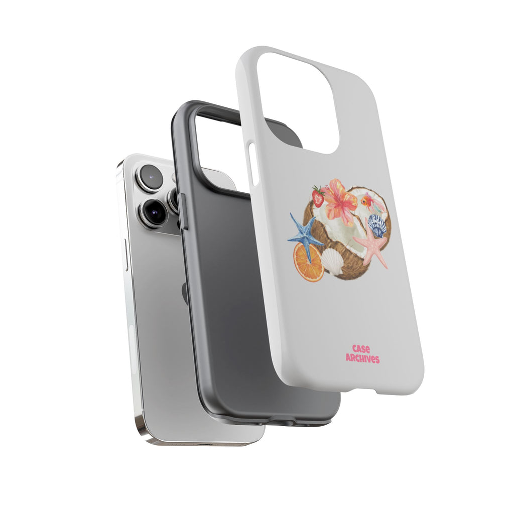 Beach Shells Tough Phone Case — Tropical Starfish & Hibiscus Design