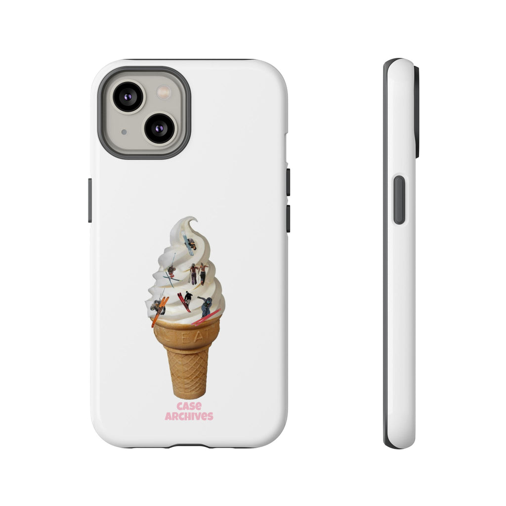 Ice Cream Cone x ski sleds  Phone Case — 'Case Archives' Soft-Serve Graphic Protective Cover