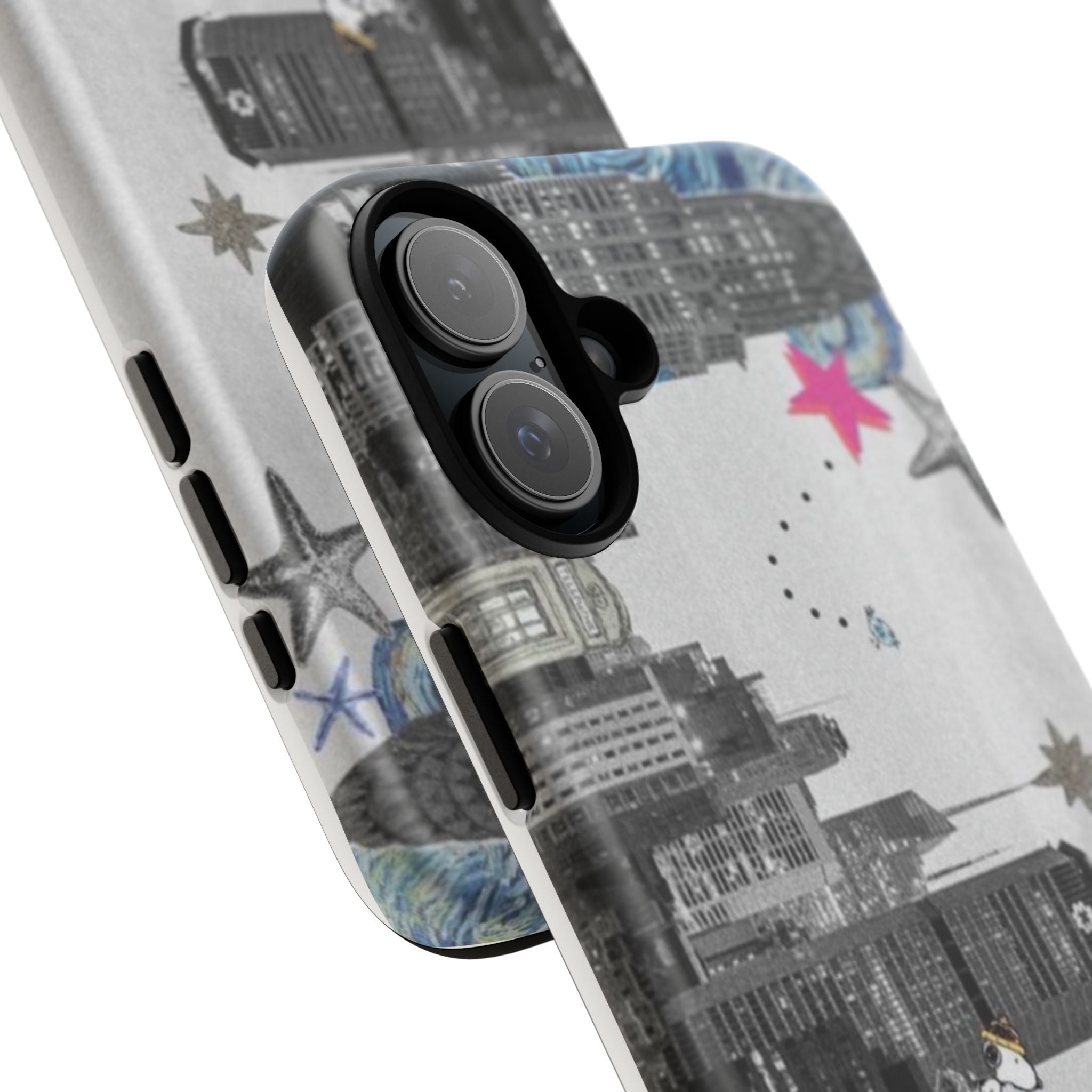 City Skyline Tough Phone Case – Statue of Liberty Urban Art Protective Cover