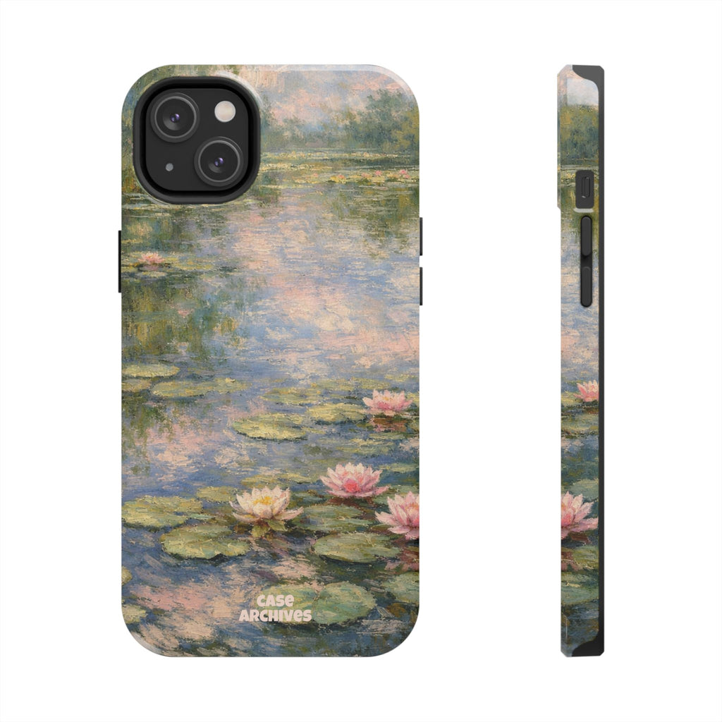 Water Lily Tough Phone Case — Monet-Inspired Floral Protective Phone Cover