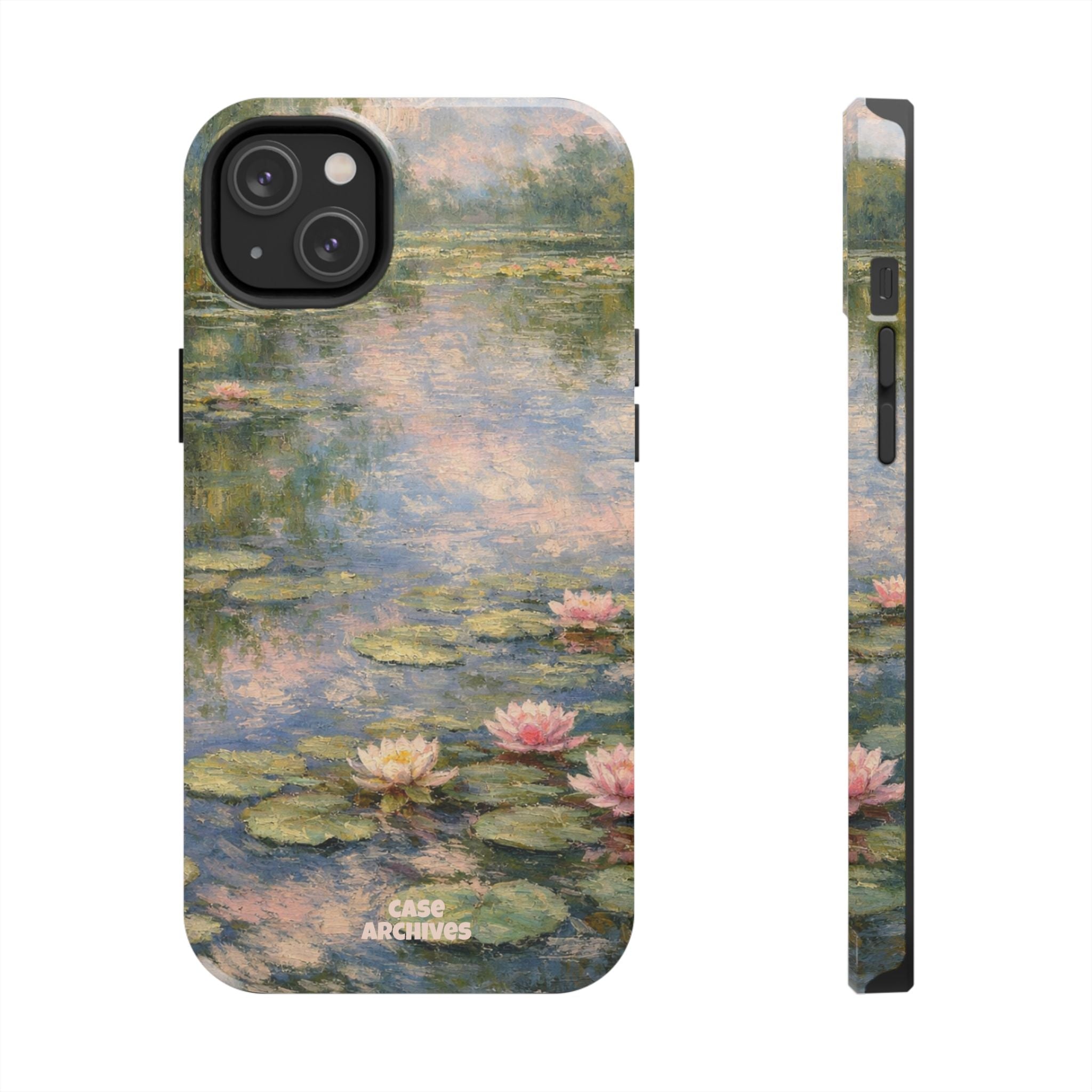 Water Lily Tough Phone Case — Monet-Inspired Floral Protective Phone Cover