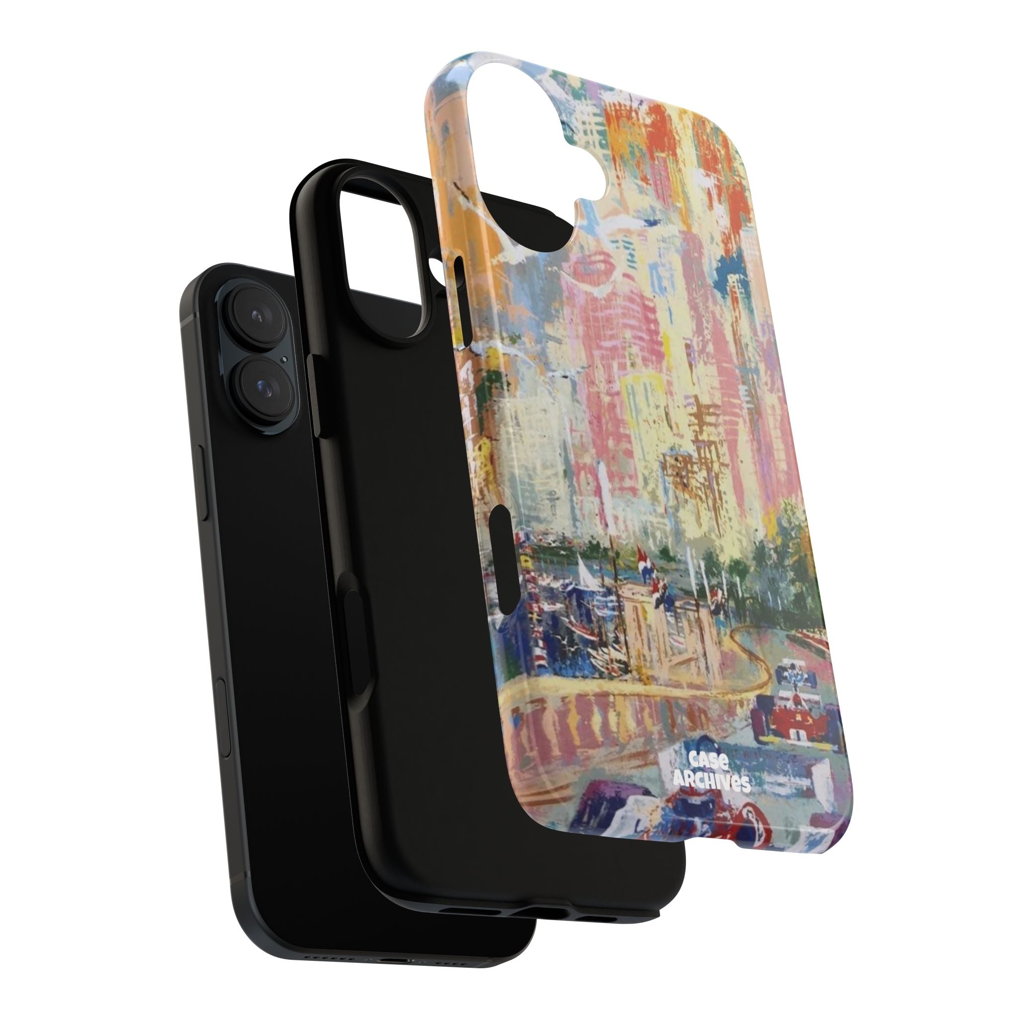 Racing Cityscape Phone Case — Vintage Grand Prix Art Protective Cover