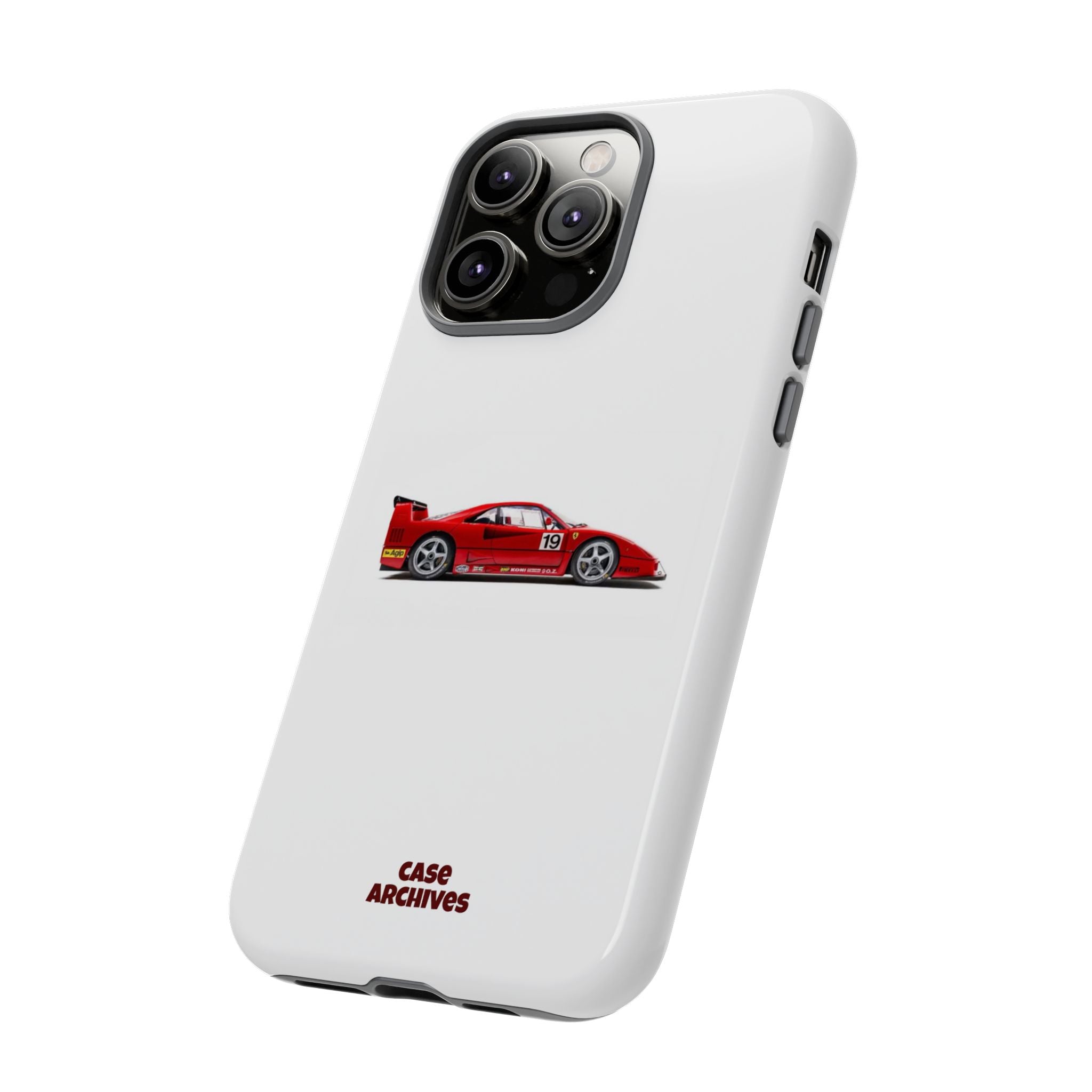 Phone Case — Red Vintage Race Car Design (Case Archives)