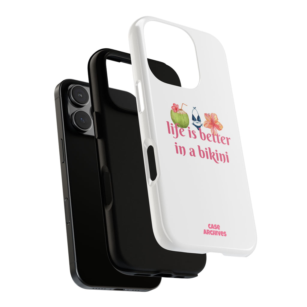 Phone Case — "Life Is Better in a Bikini" Tropical Summer Design