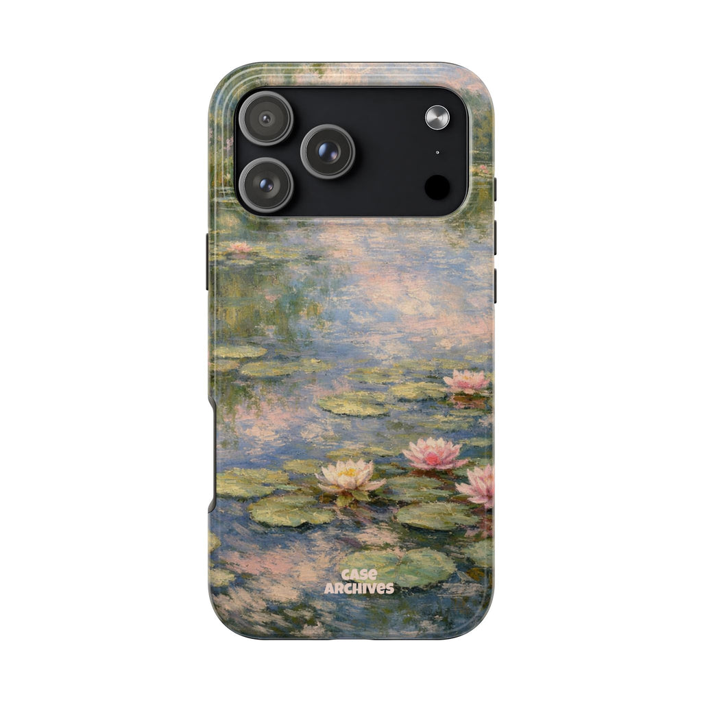 Water Lily Tough Phone Case — Monet-Inspired Floral Protective Phone Cover