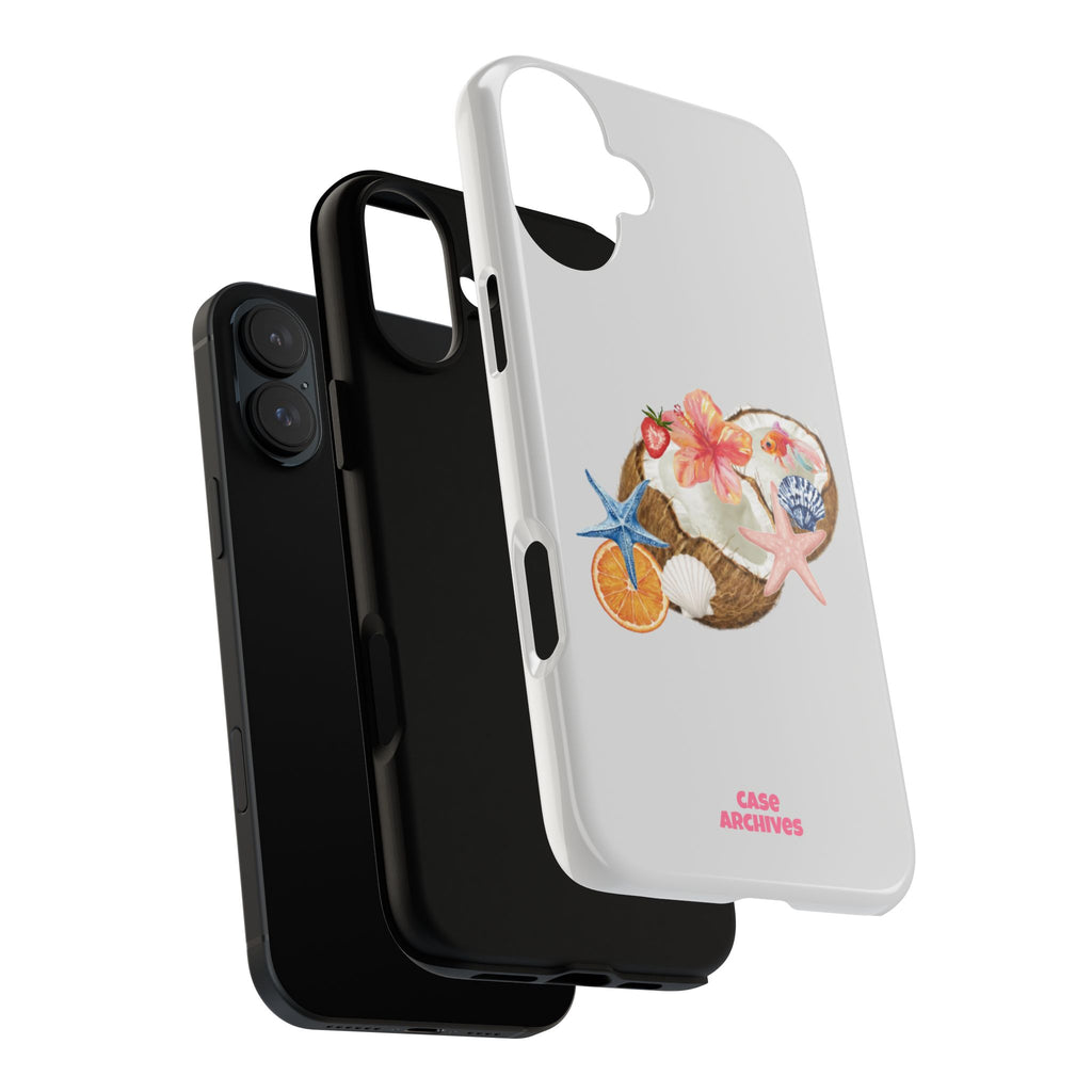 Beach Shells Tough Phone Case — Tropical Starfish & Hibiscus Design