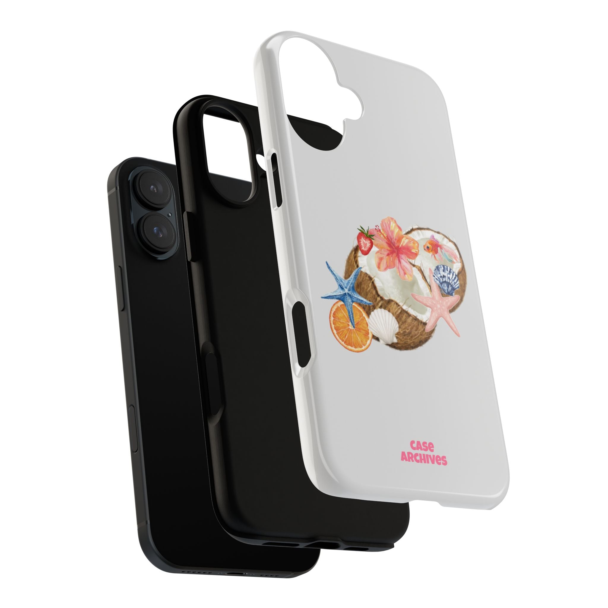 Beach Shells Tough Phone Case — Tropical Starfish & Hibiscus Design