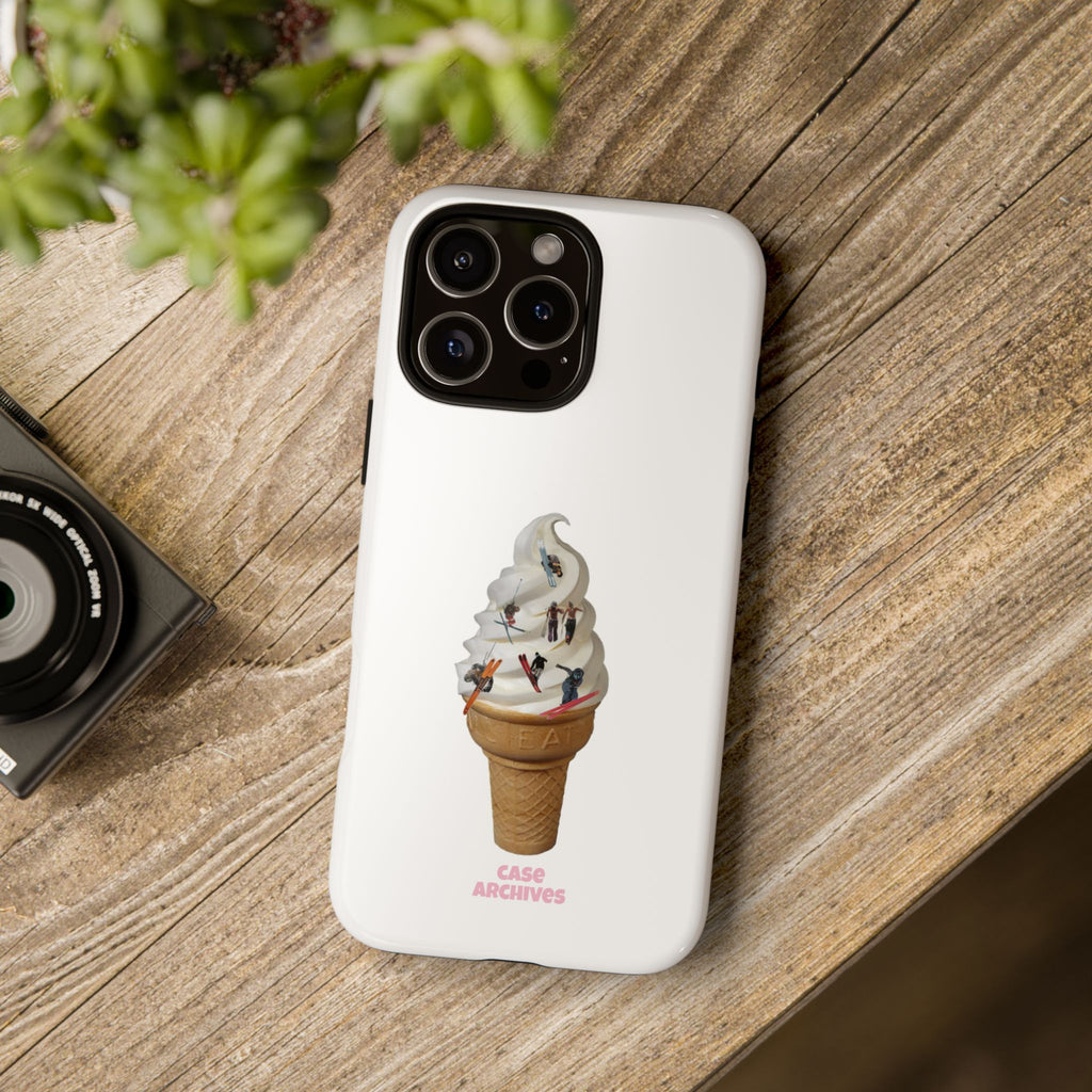 Ice Cream Cone x ski sleds  Phone Case — 'Case Archives' Soft-Serve Graphic Protective Cover
