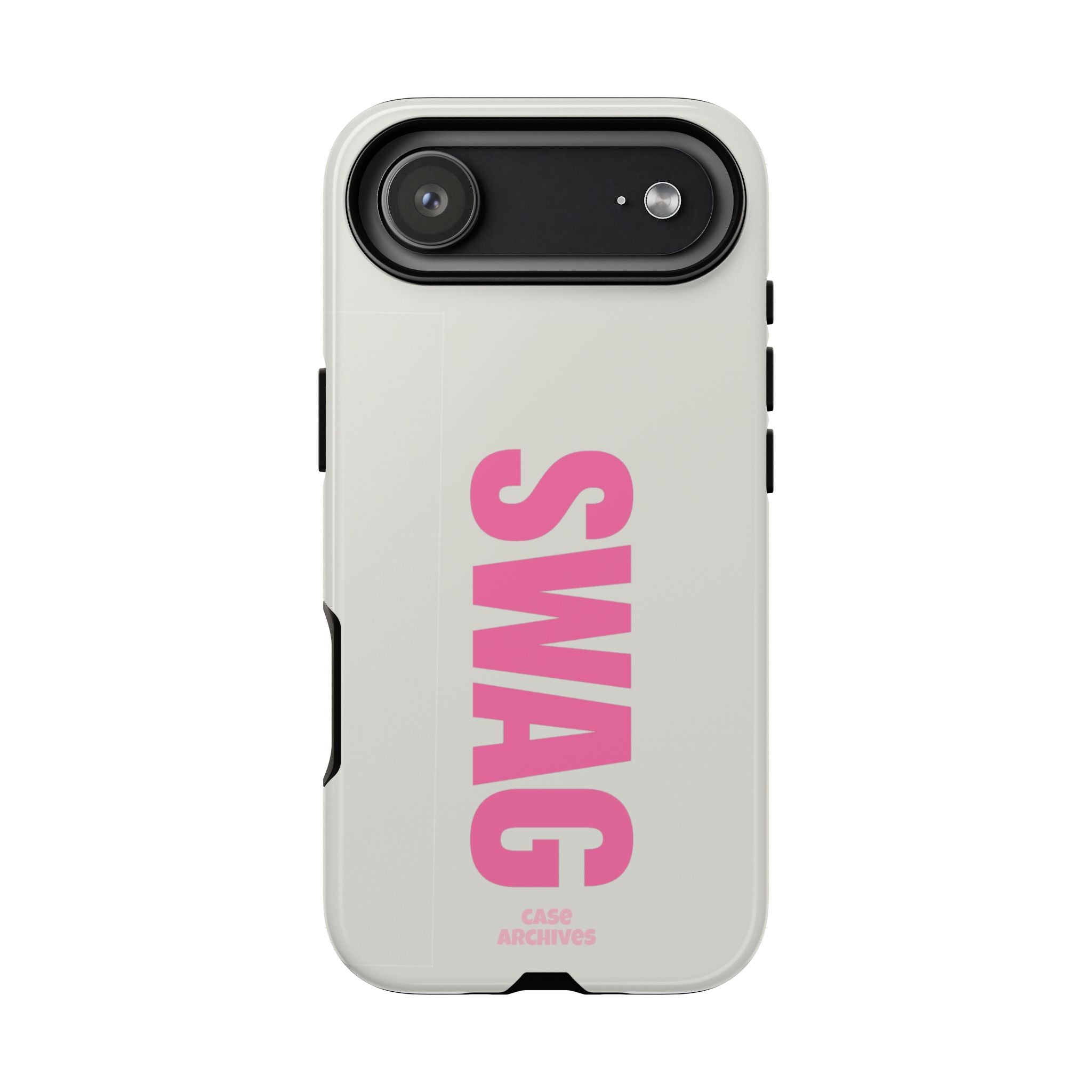 SWAG Phone Case — Bold Pink Vertical Text Tough Case