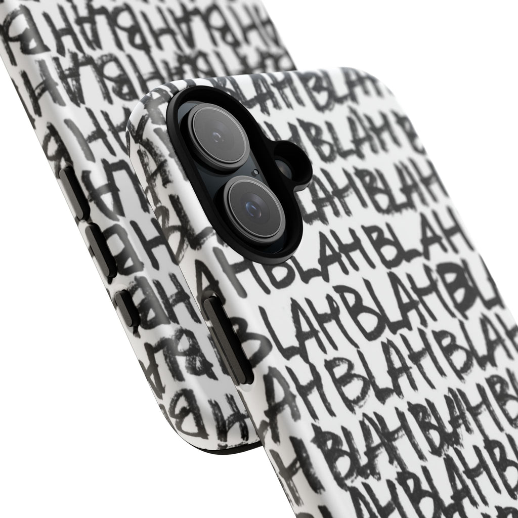 Phone Case — 'BLAH BLAH' Graffiti Text Protective Tough Case