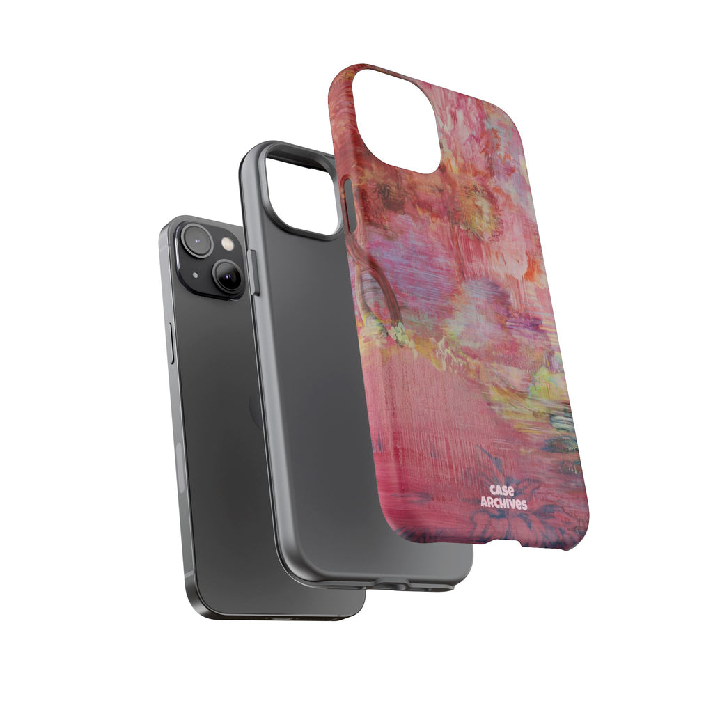 Floral Pink Abstract Phone Case — Tough Durable iPhone Cover