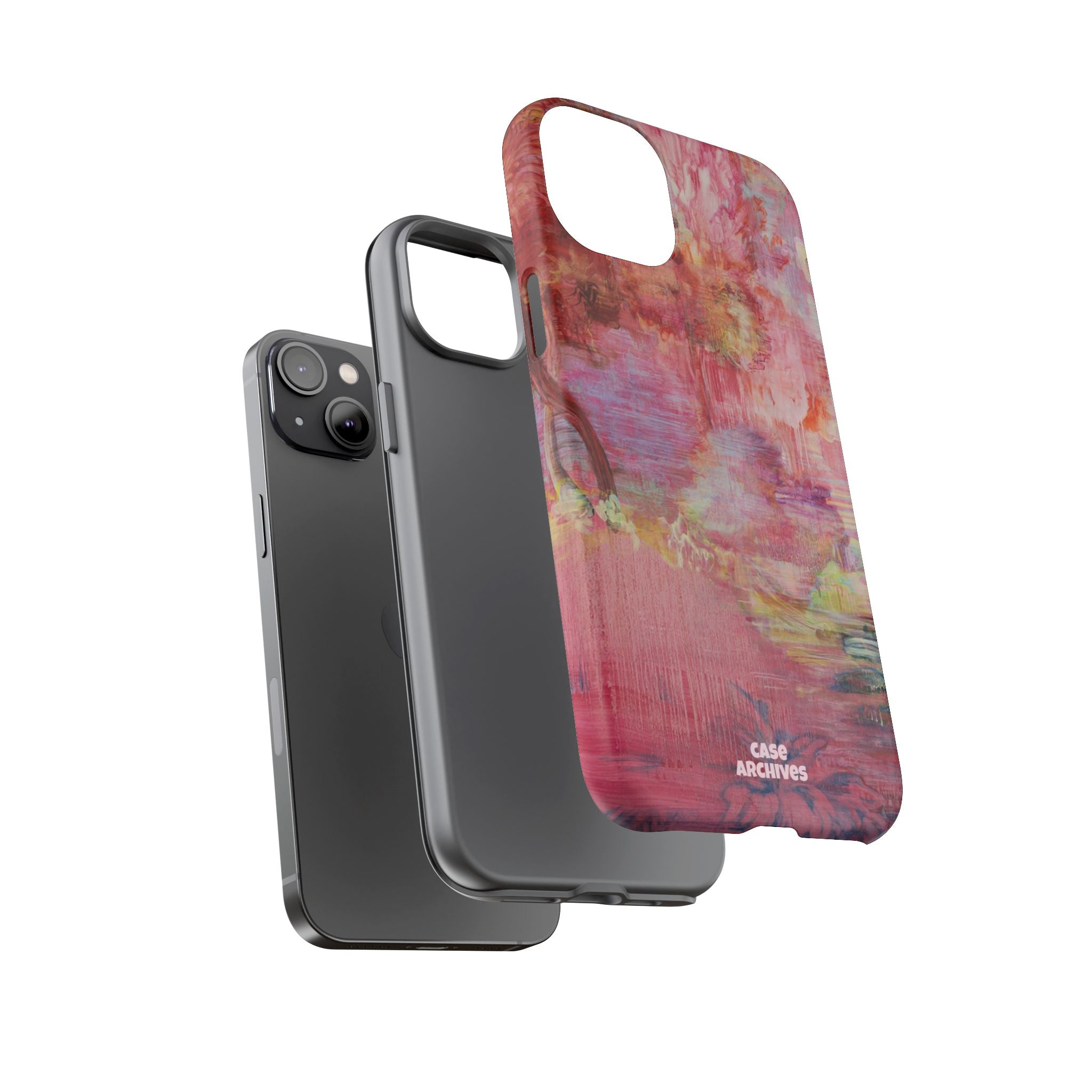 Floral Pink Abstract Phone Case — Tough Durable iPhone Cover