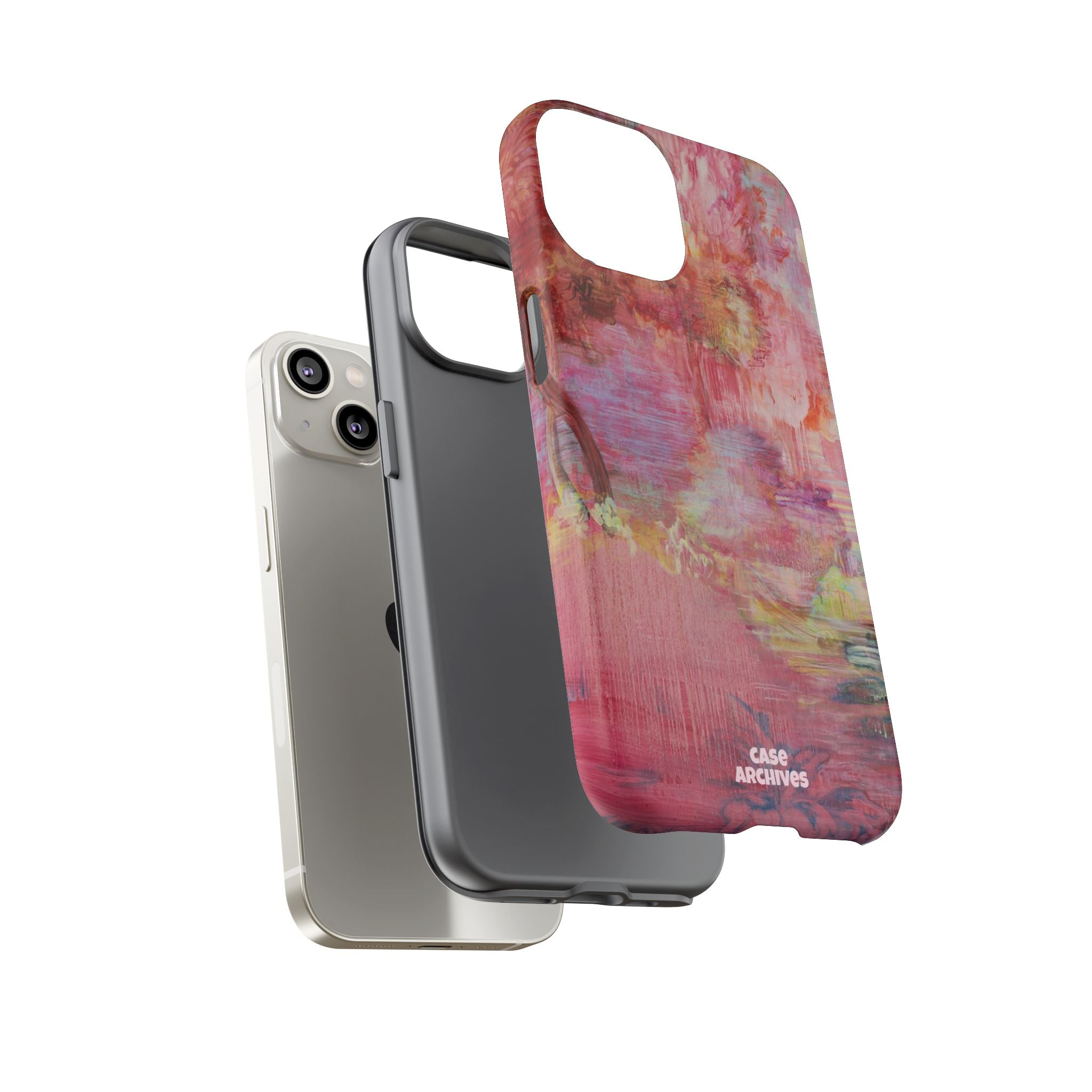 Floral Pink Abstract Phone Case — Tough Durable iPhone Cover