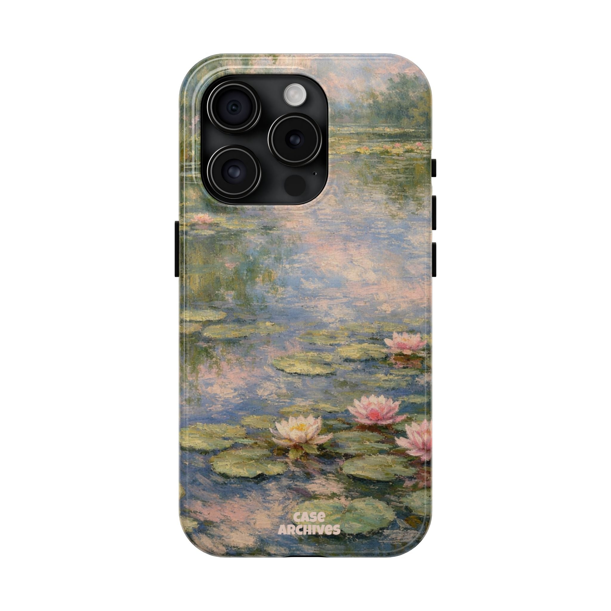 Water Lily Tough Phone Case — Monet-Inspired Floral Protective Phone Cover
