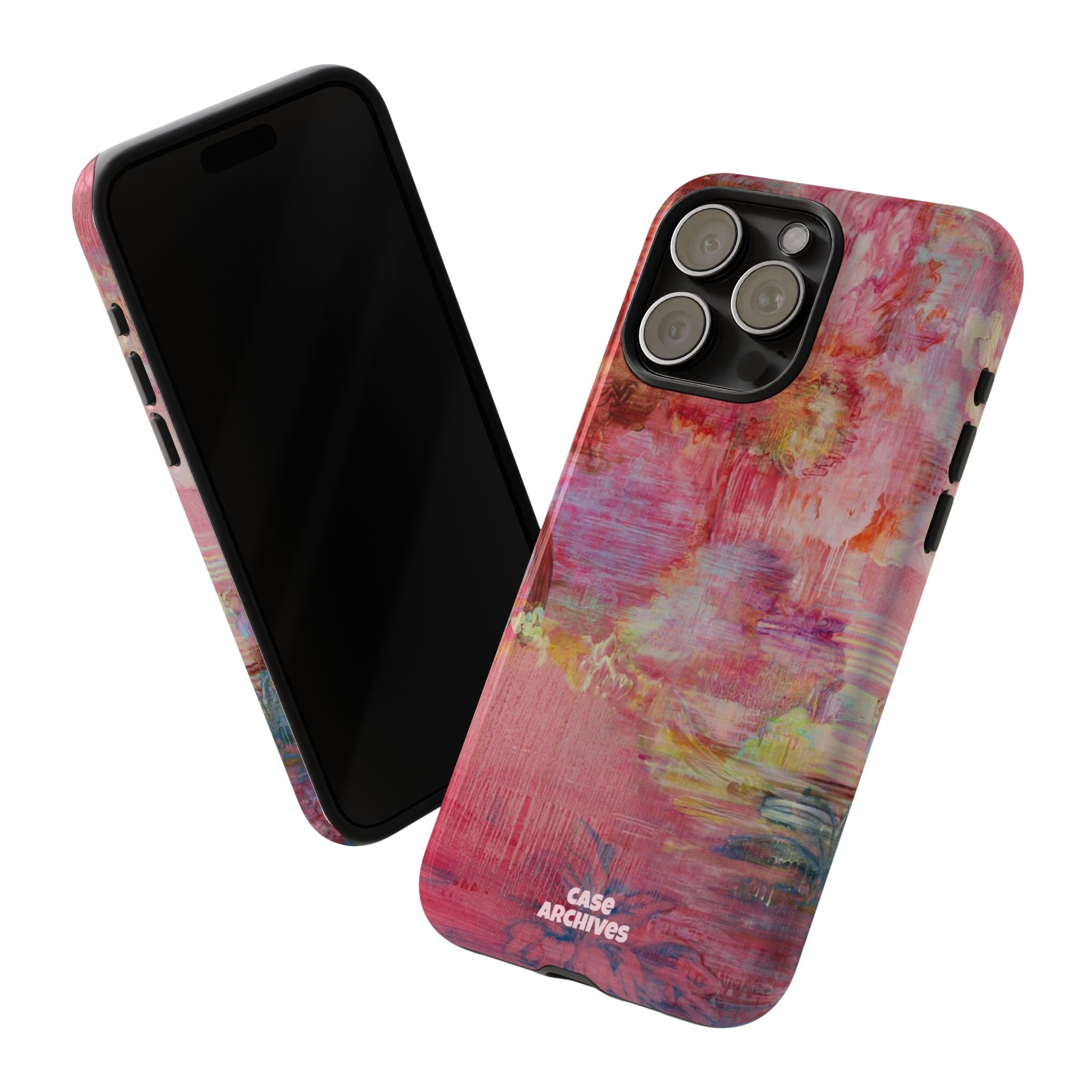 Floral Pink Abstract Phone Case — Tough Durable iPhone Cover