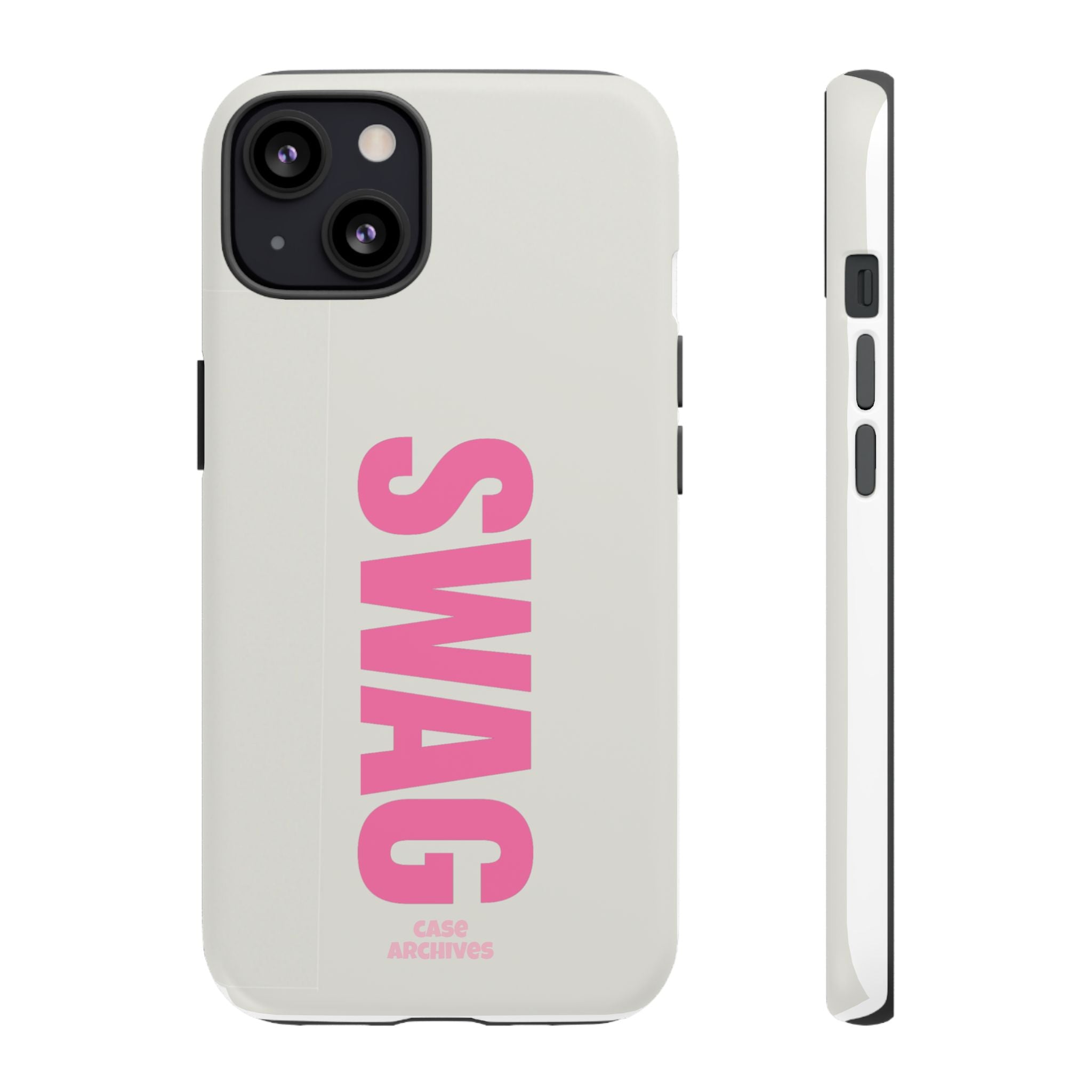 SWAG Phone Case — Bold Pink Vertical Text Tough Case