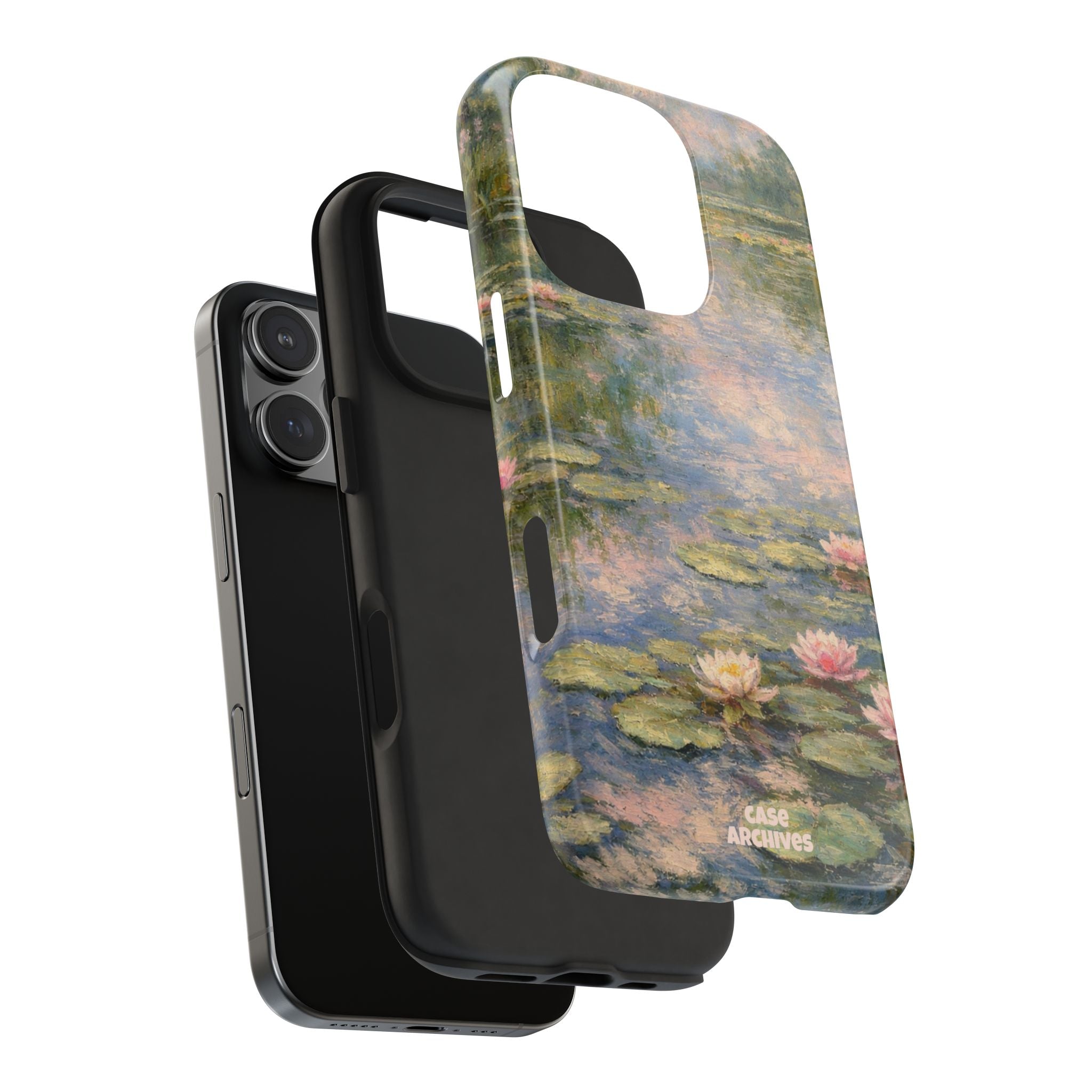 Water Lily Tough Phone Case — Monet-Inspired Floral Protective Phone Cover