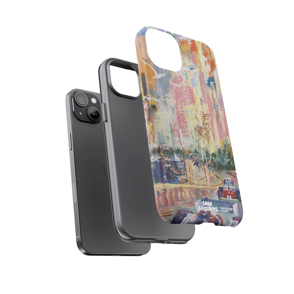 Racing Cityscape Phone Case — Vintage Grand Prix Art Protective Cover