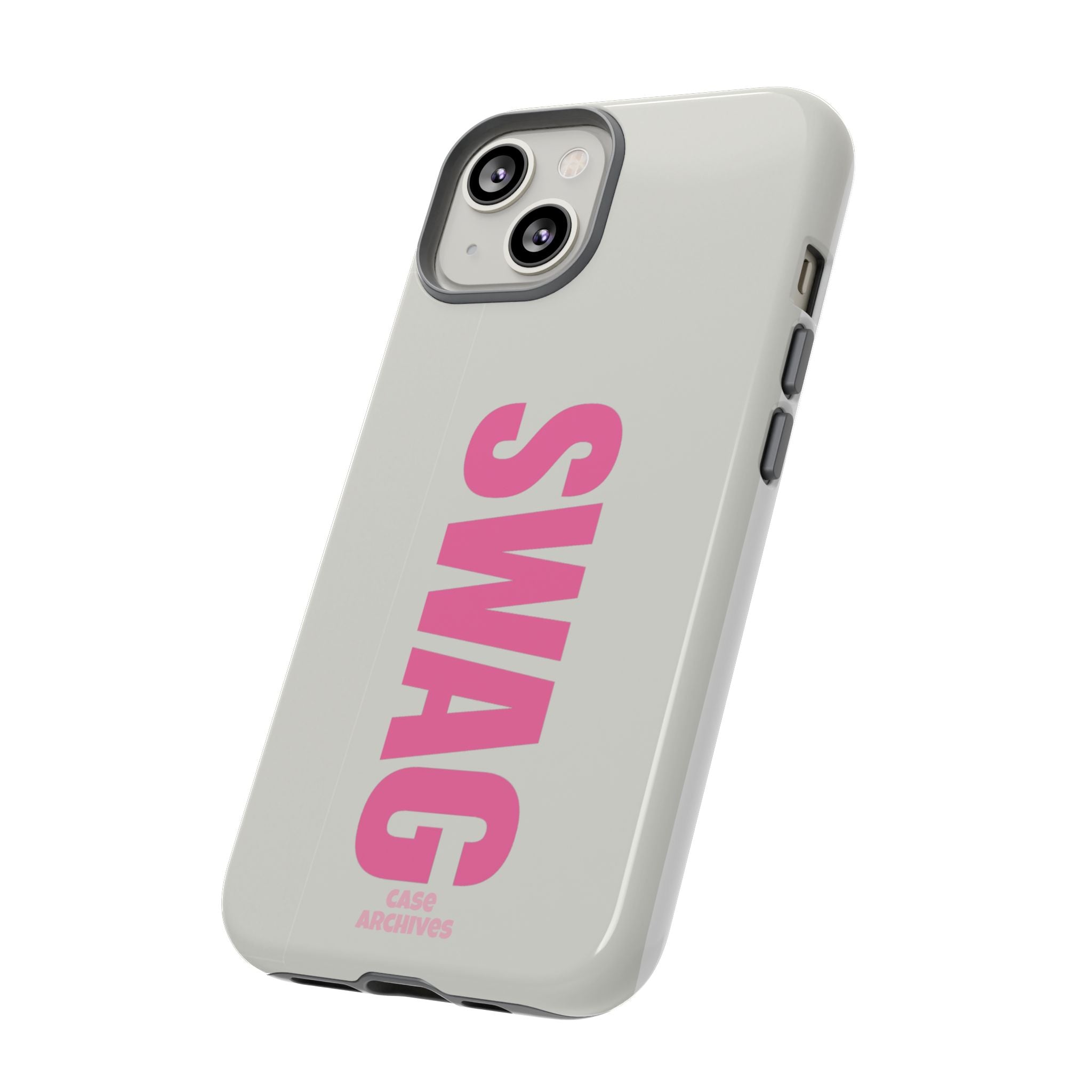 SWAG Phone Case — Bold Pink Vertical Text Tough Case