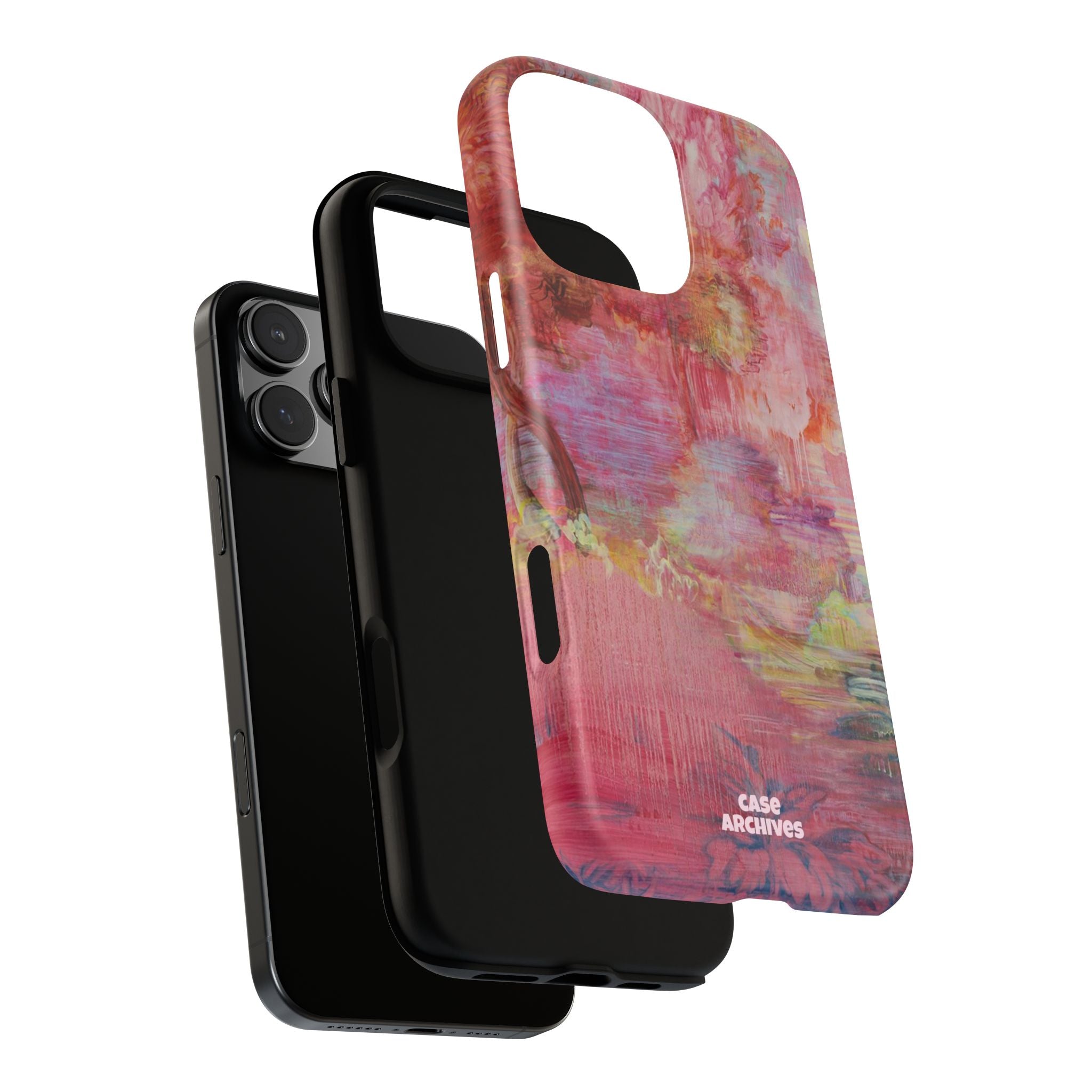 Floral Pink Abstract Phone Case — Tough Durable iPhone Cover