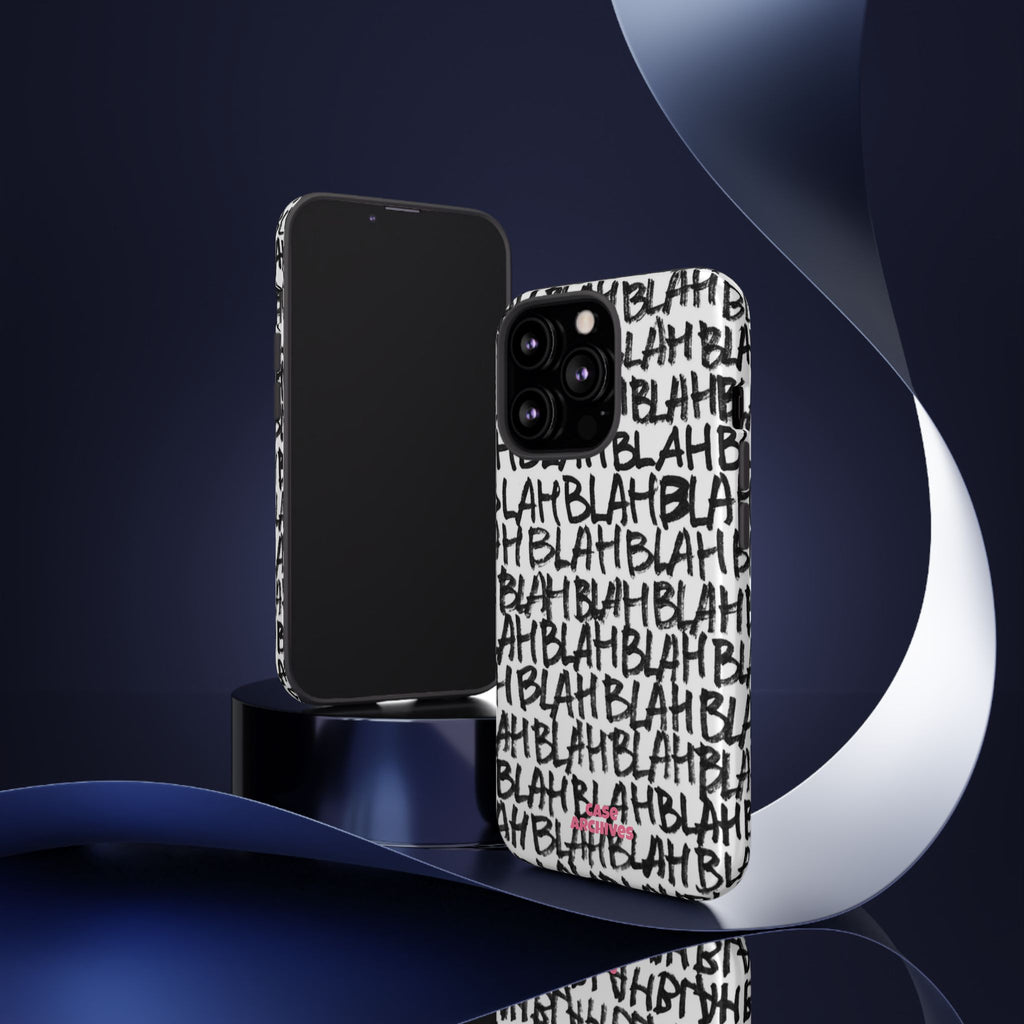 Phone Case — 'BLAH BLAH' Graffiti Text Protective Tough Case