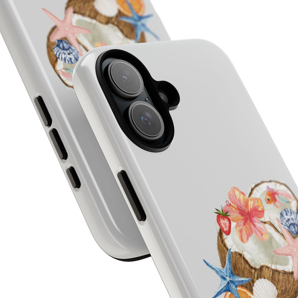 Beach Shells Tough Phone Case — Tropical Starfish & Hibiscus Design
