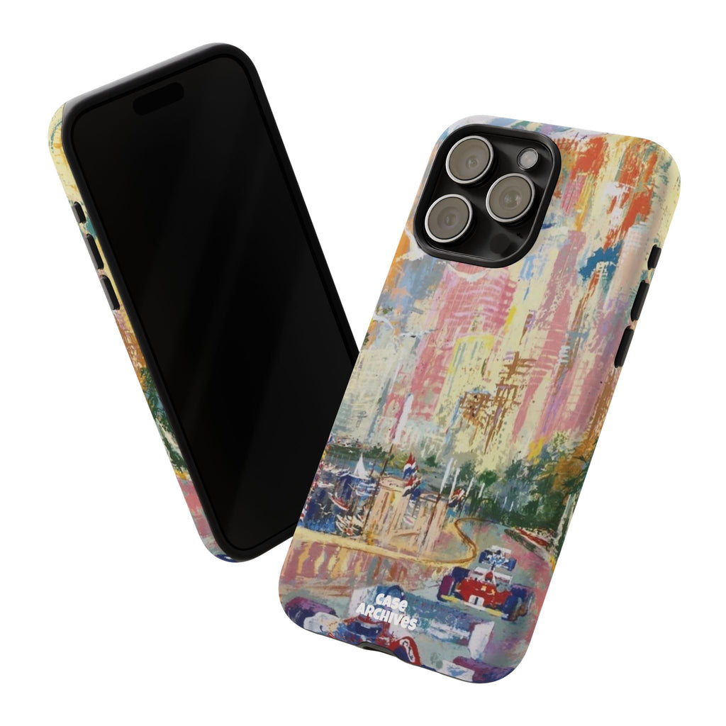 Racing Cityscape Phone Case — Vintage Grand Prix Art Protective Cover