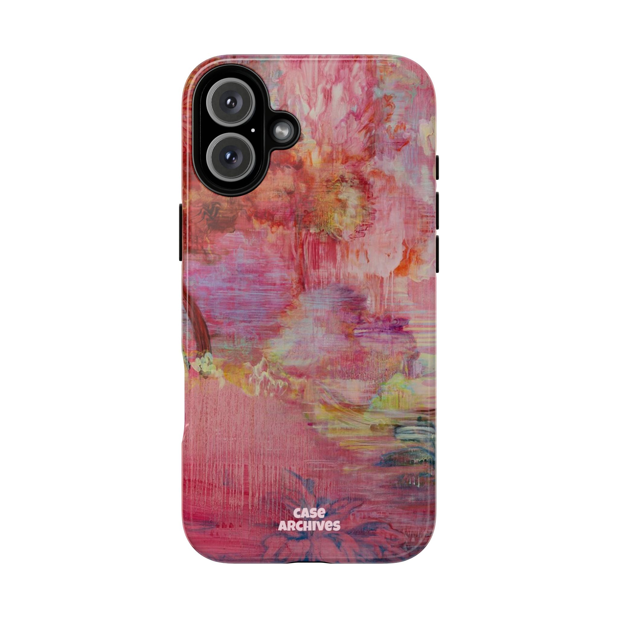 Floral Pink Abstract Phone Case — Tough Durable iPhone Cover