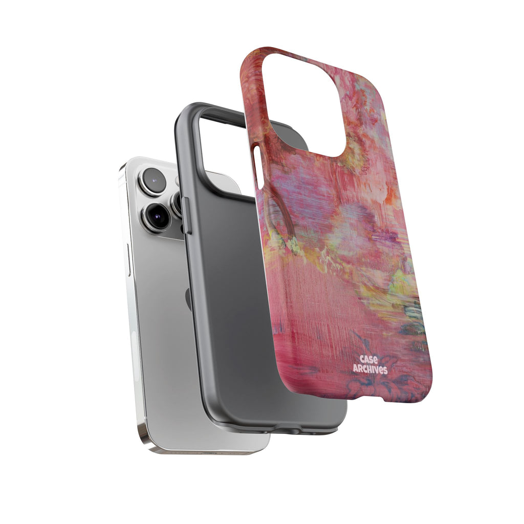 Floral Pink Abstract Phone Case — Tough Durable iPhone Cover