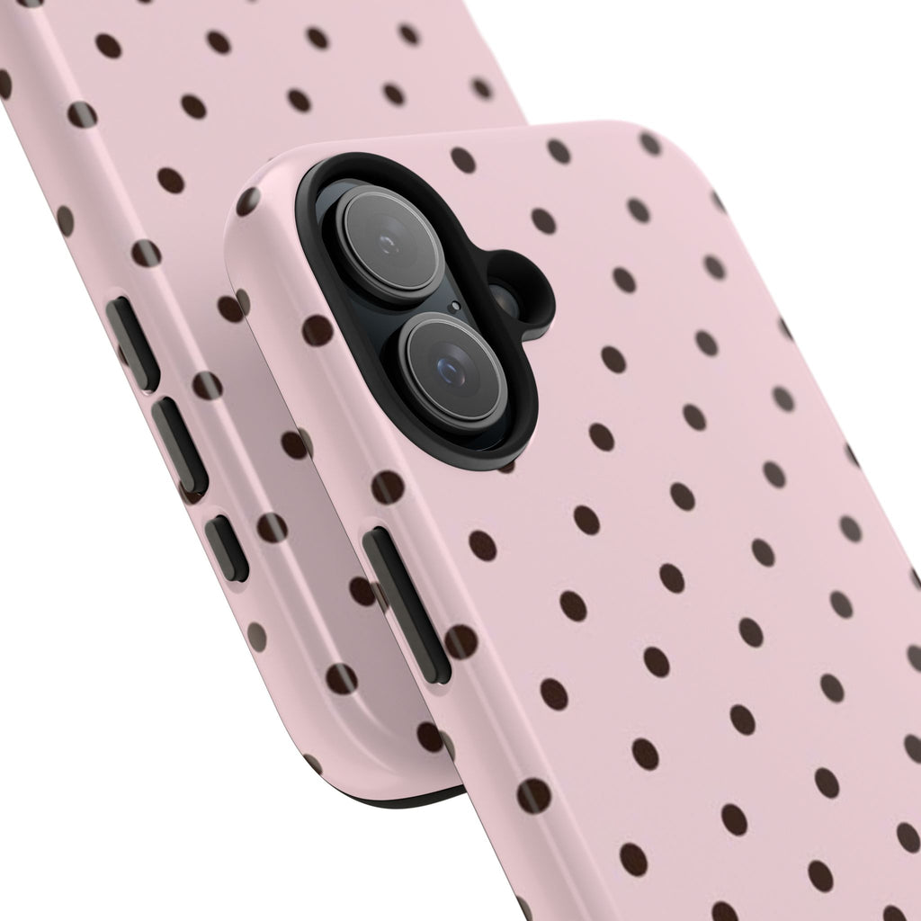 Pink polka dot Tough Phone Case – Slim Protective iPhone Cover