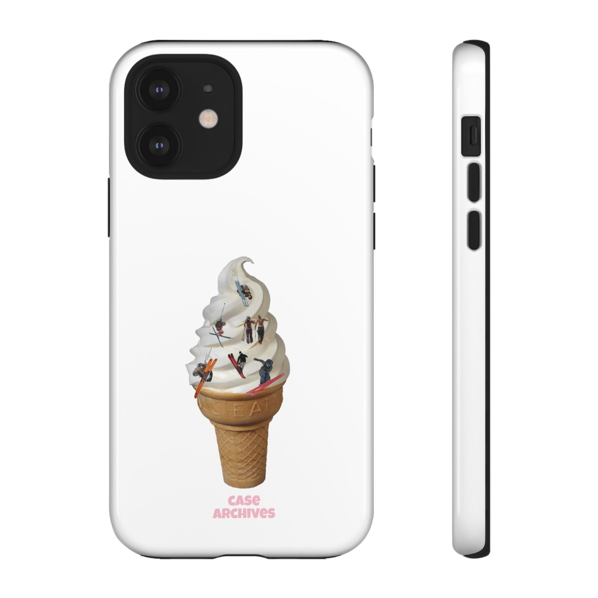 Ice Cream Cone x ski sleds  Phone Case — 'Case Archives' Soft-Serve Graphic Protective Cover