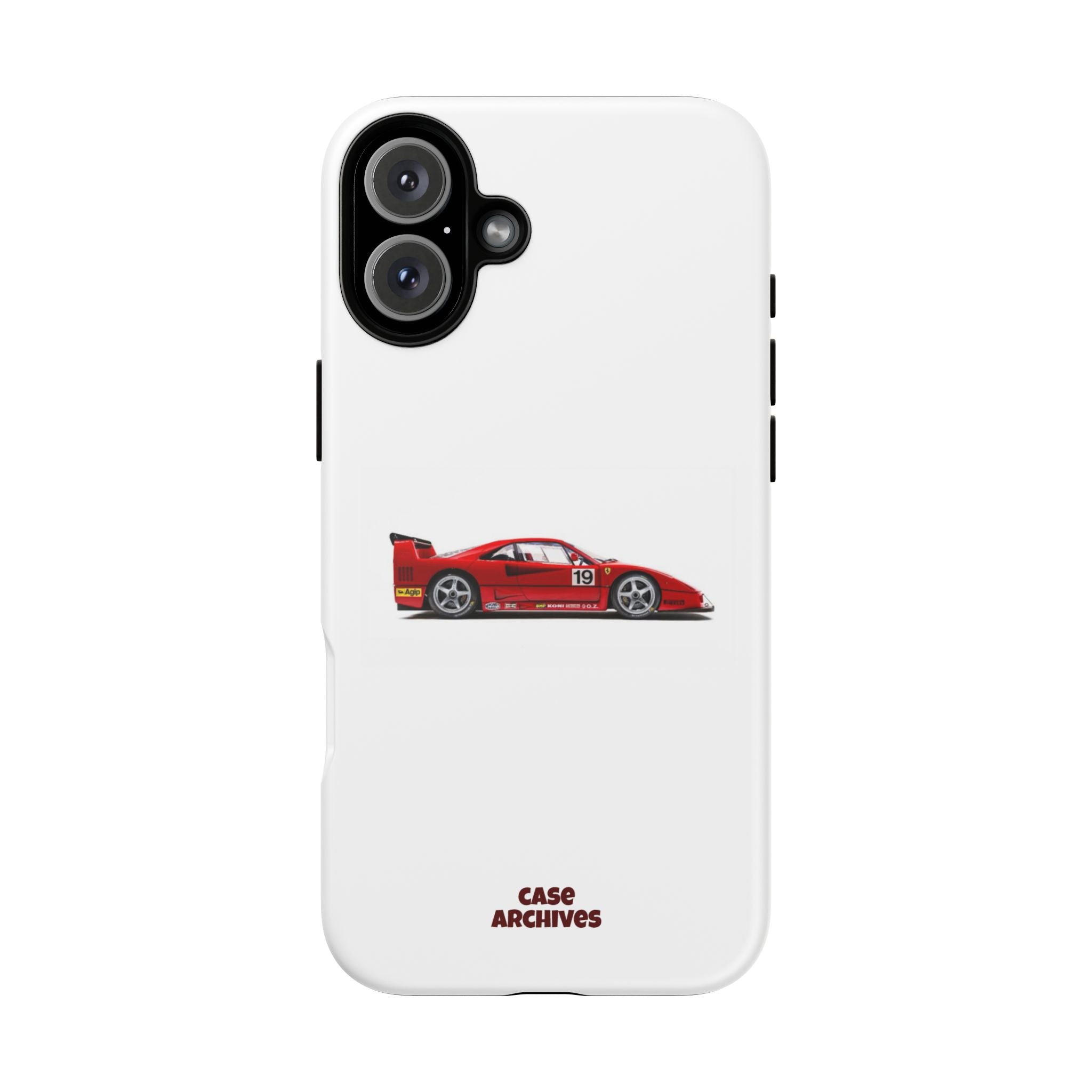 Phone Case — Red Vintage Race Car Design (Case Archives)
