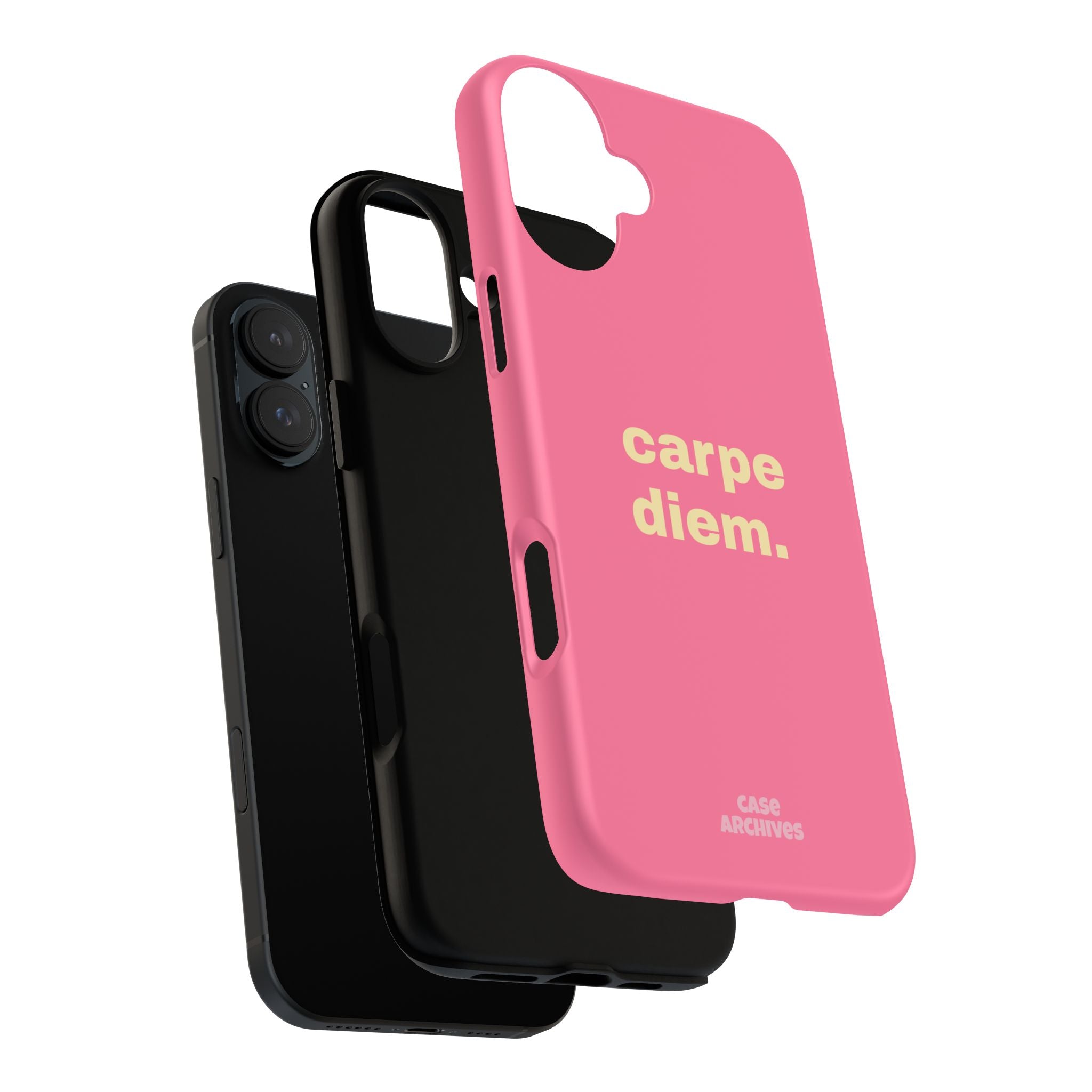 Pink "carpe diem." Tough Phone Case — Motivational Slim Protective Case