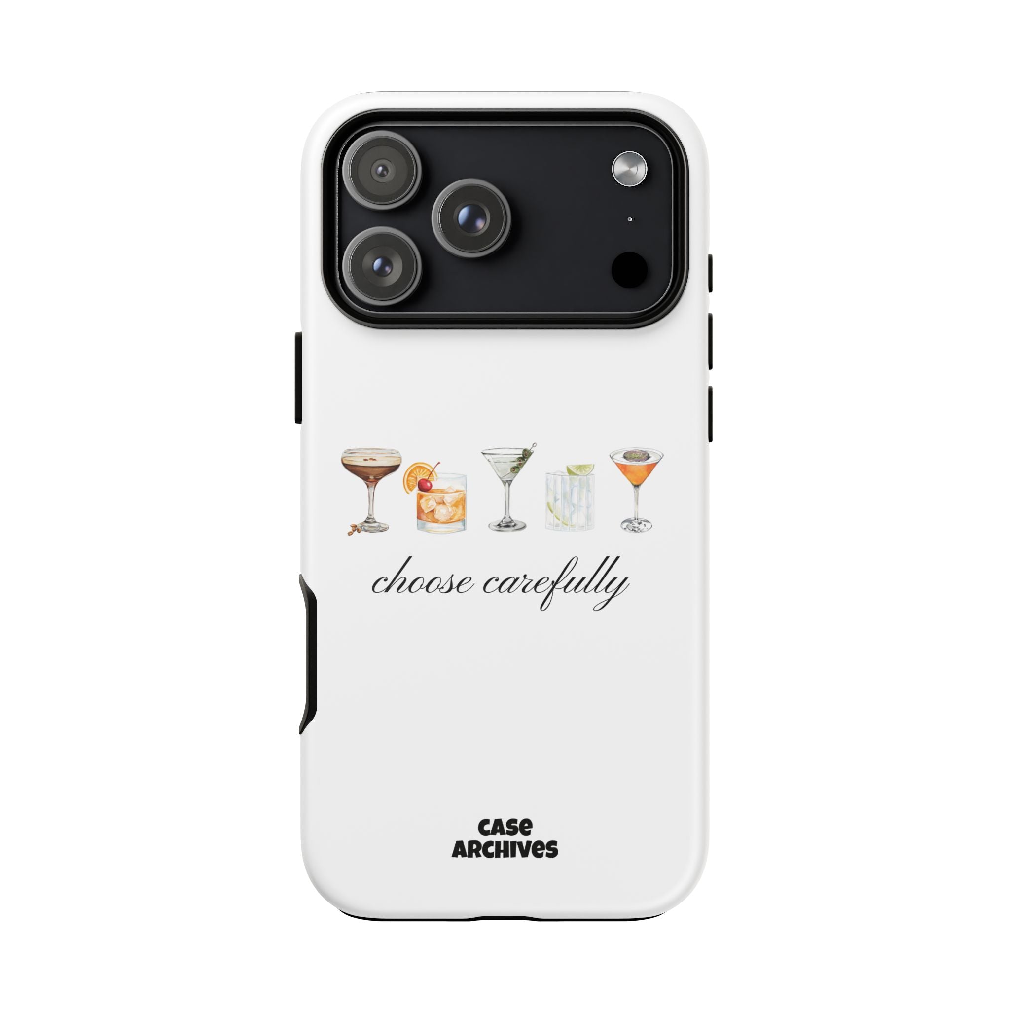 Choose Carefully cocktail illustrations Tough Case | phone cover, bar drink design