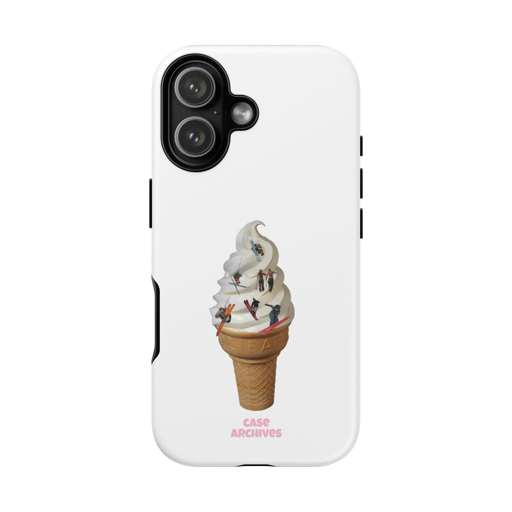 Ice Cream Cone x ski sleds  Phone Case — 'Case Archives' Soft-Serve Graphic Protective Cover
