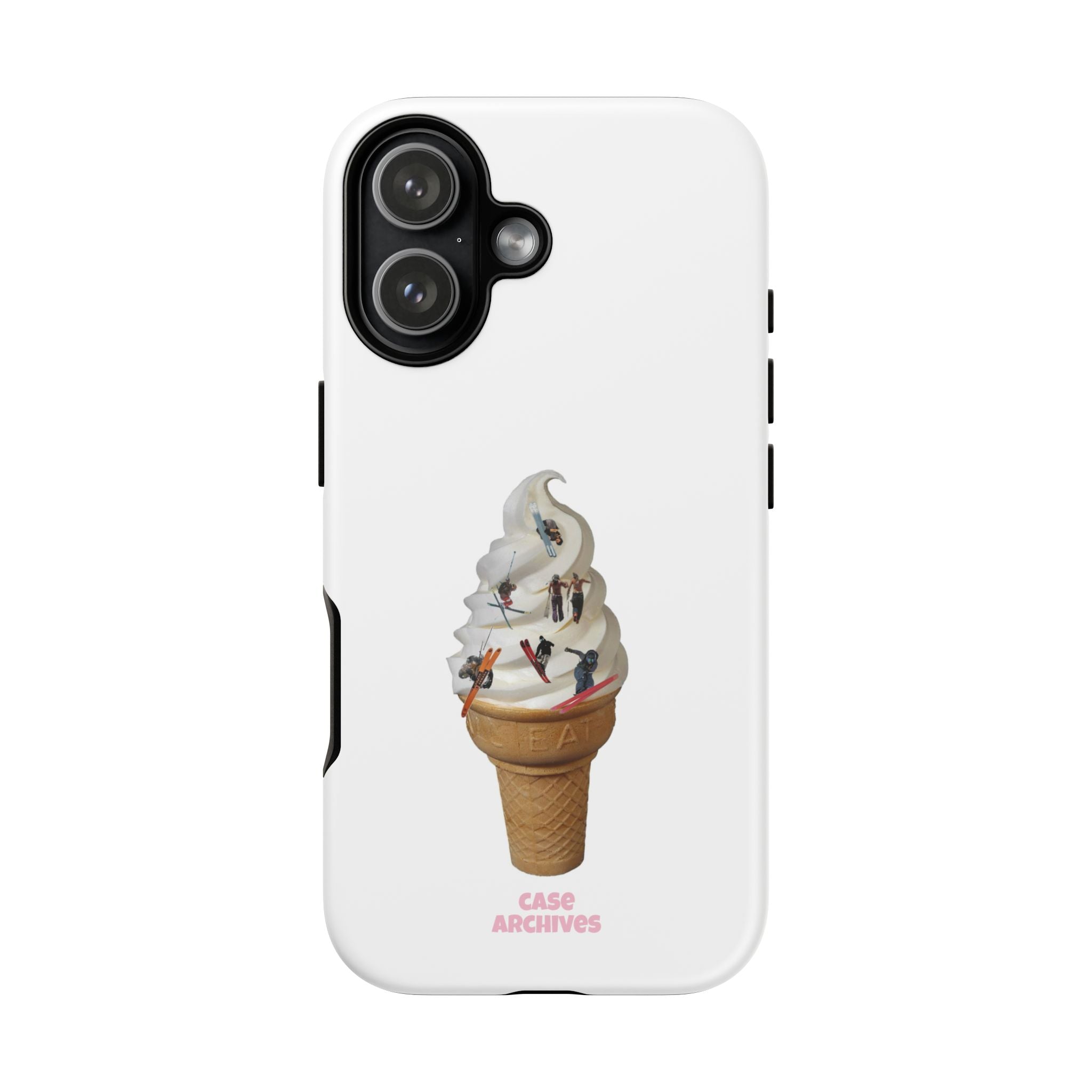 Ice Cream Cone x ski sleds  Phone Case — 'Case Archives' Soft-Serve Graphic Protective Cover