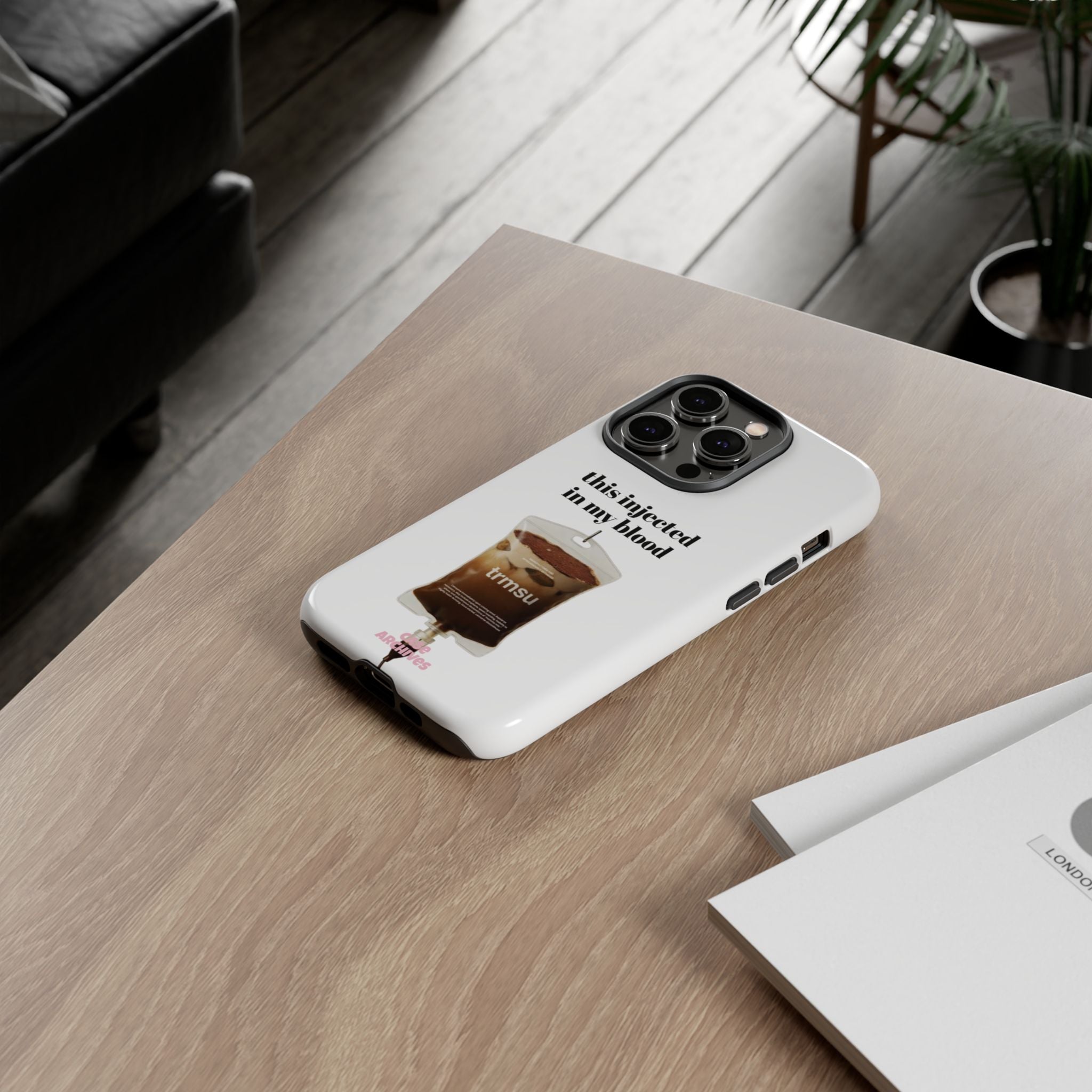 Iced Coffee IV Phone Case — "this injected in my blood" Coffee Lovers Tough Case