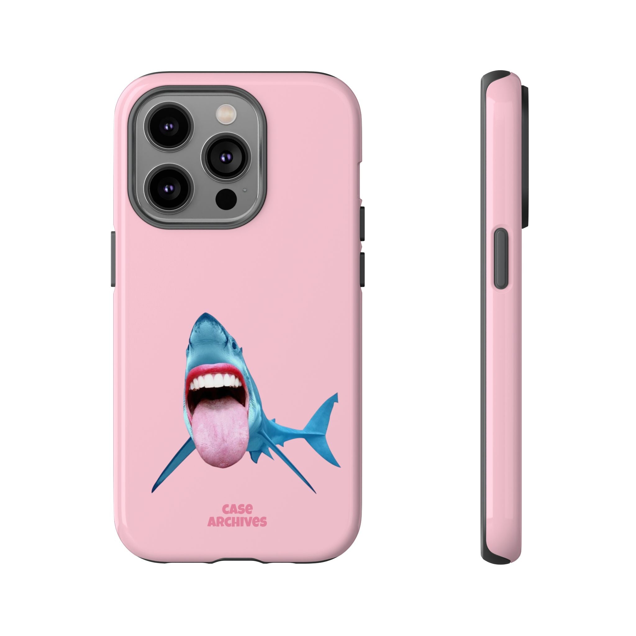 Shark tongue out- funny case