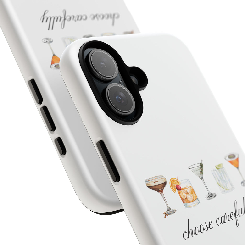Choose Carefully cocktail illustrations Tough Case | phone cover, bar drink design
