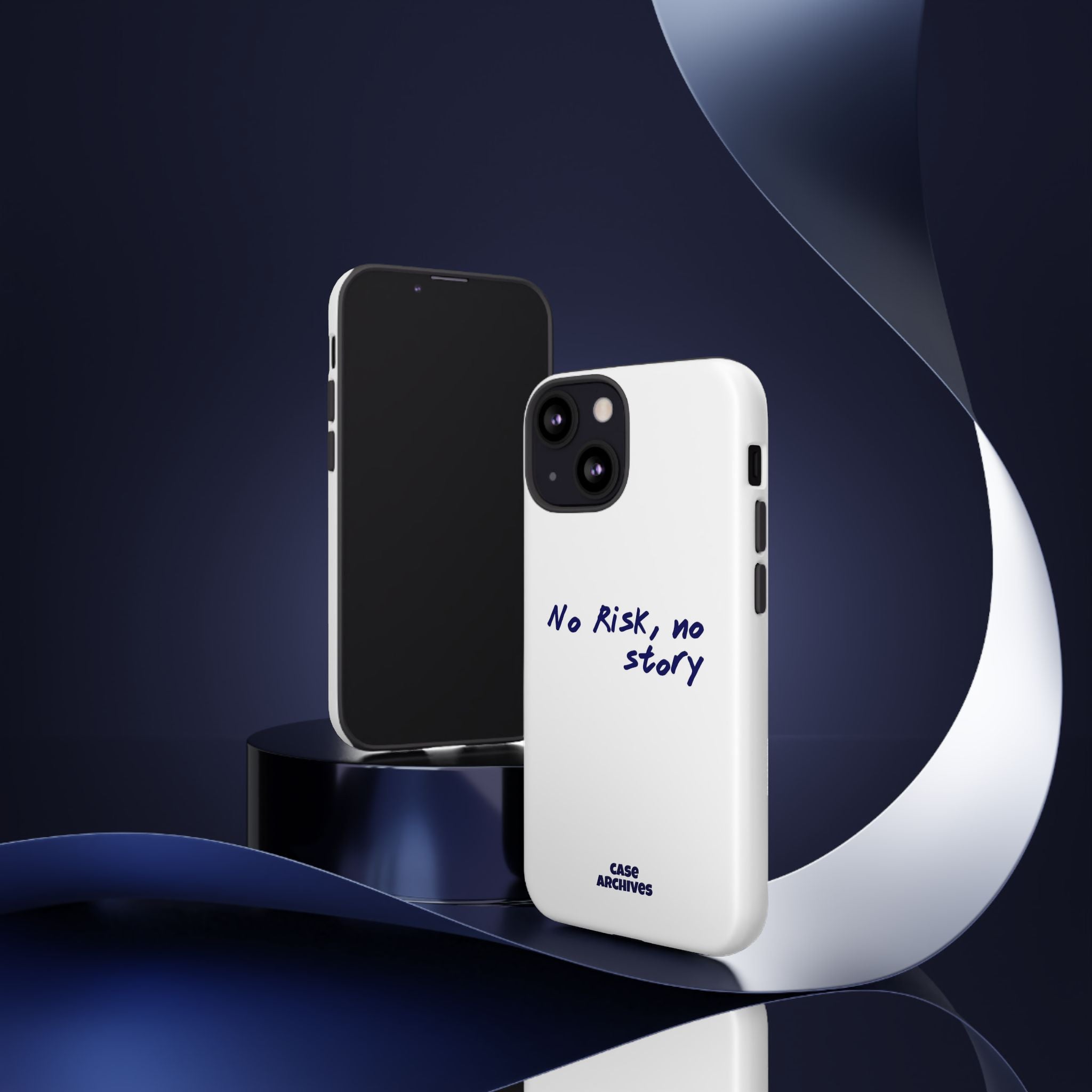 Phone Case — "No Risk, No Story" Minimal Motivational Tough Case