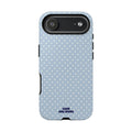 Pastel Blue Polka Dot Tough Phone Case — Protective iPhone Cover