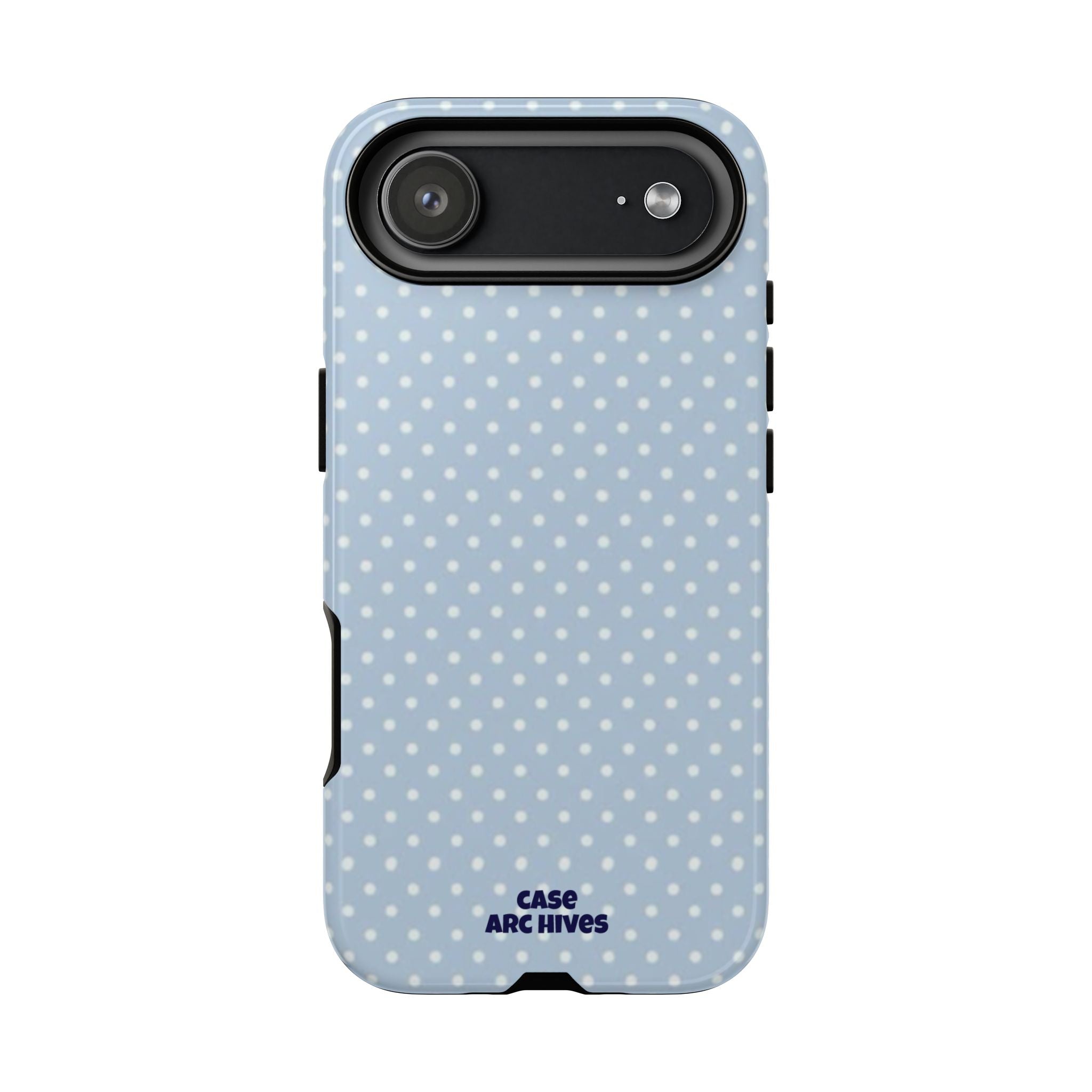 Pastel Blue Polka Dot Tough Phone Case — Protective iPhone Cover