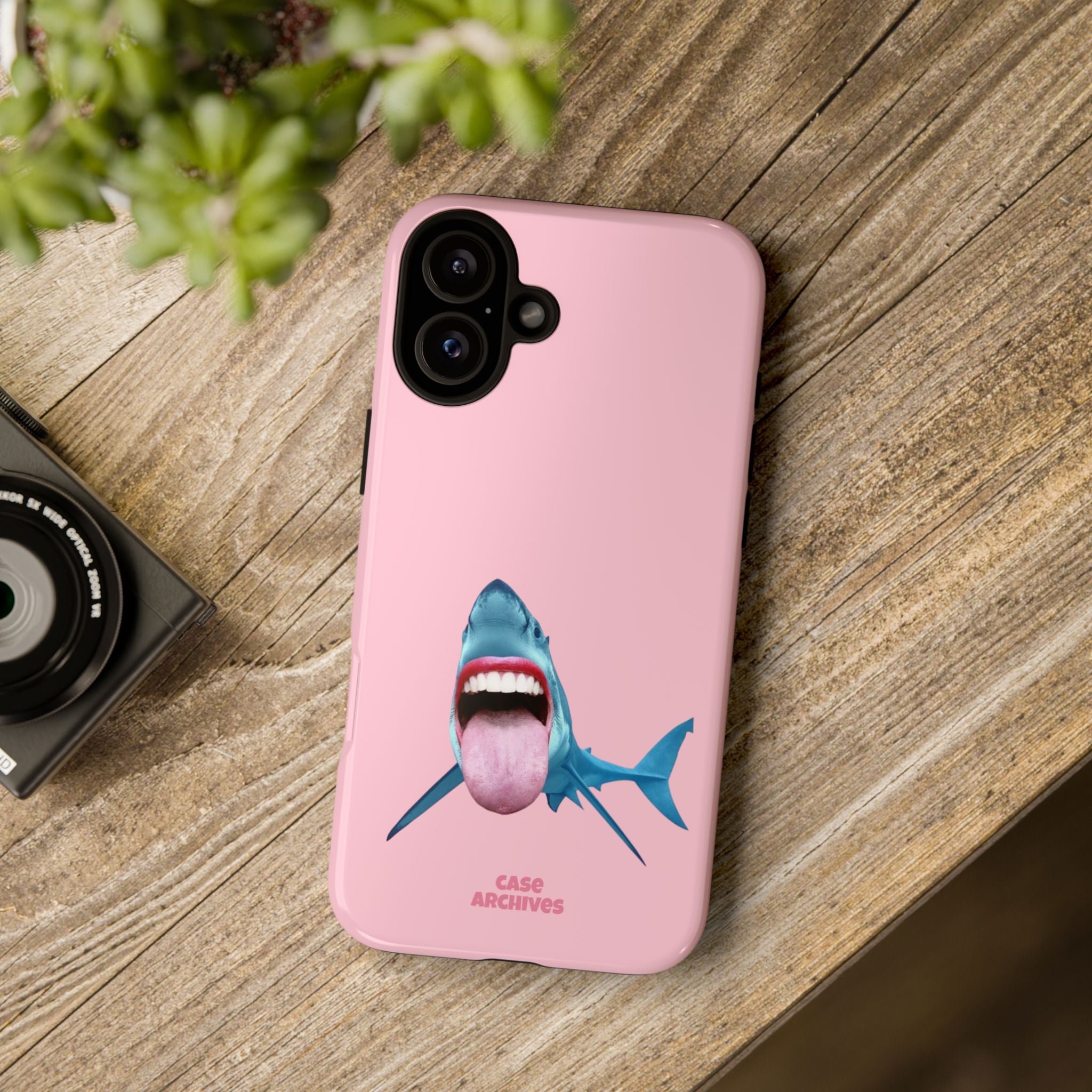 Shark tongue out- funny case