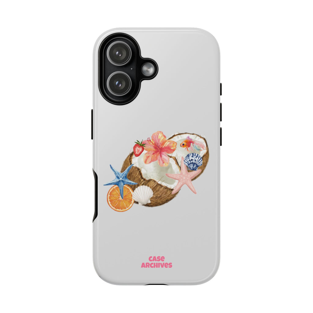 Beach Shells Tough Phone Case — Tropical Starfish & Hibiscus Design