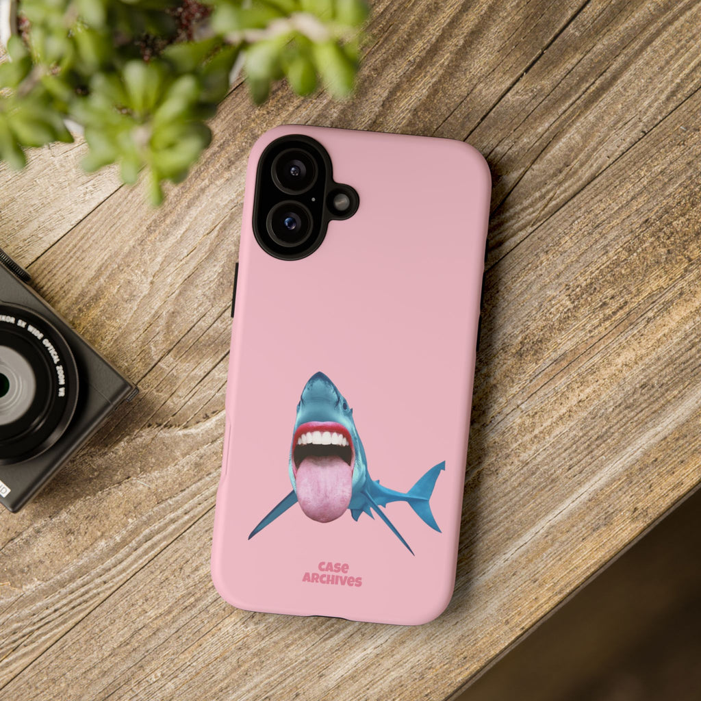 Shark tongue out- funny case