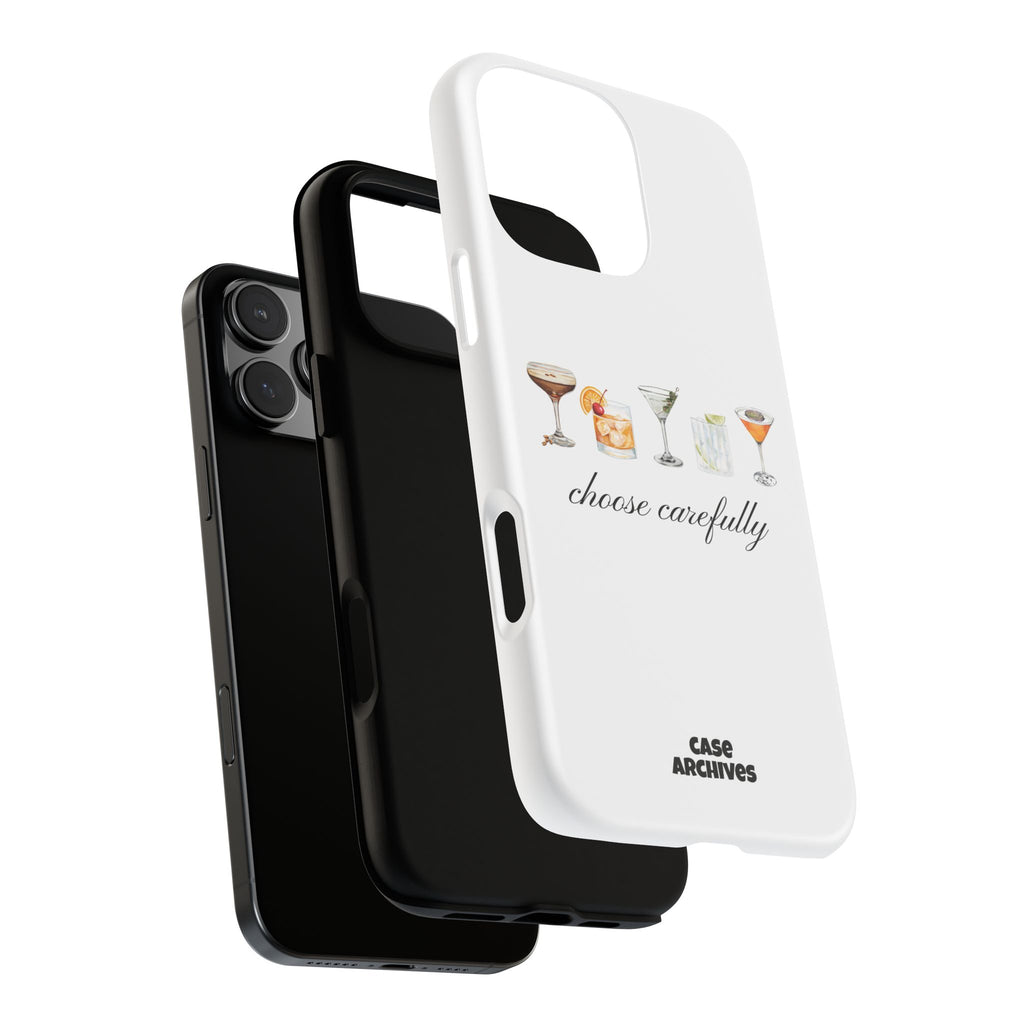 Choose Carefully cocktail illustrations Tough Case | phone cover, bar drink design
