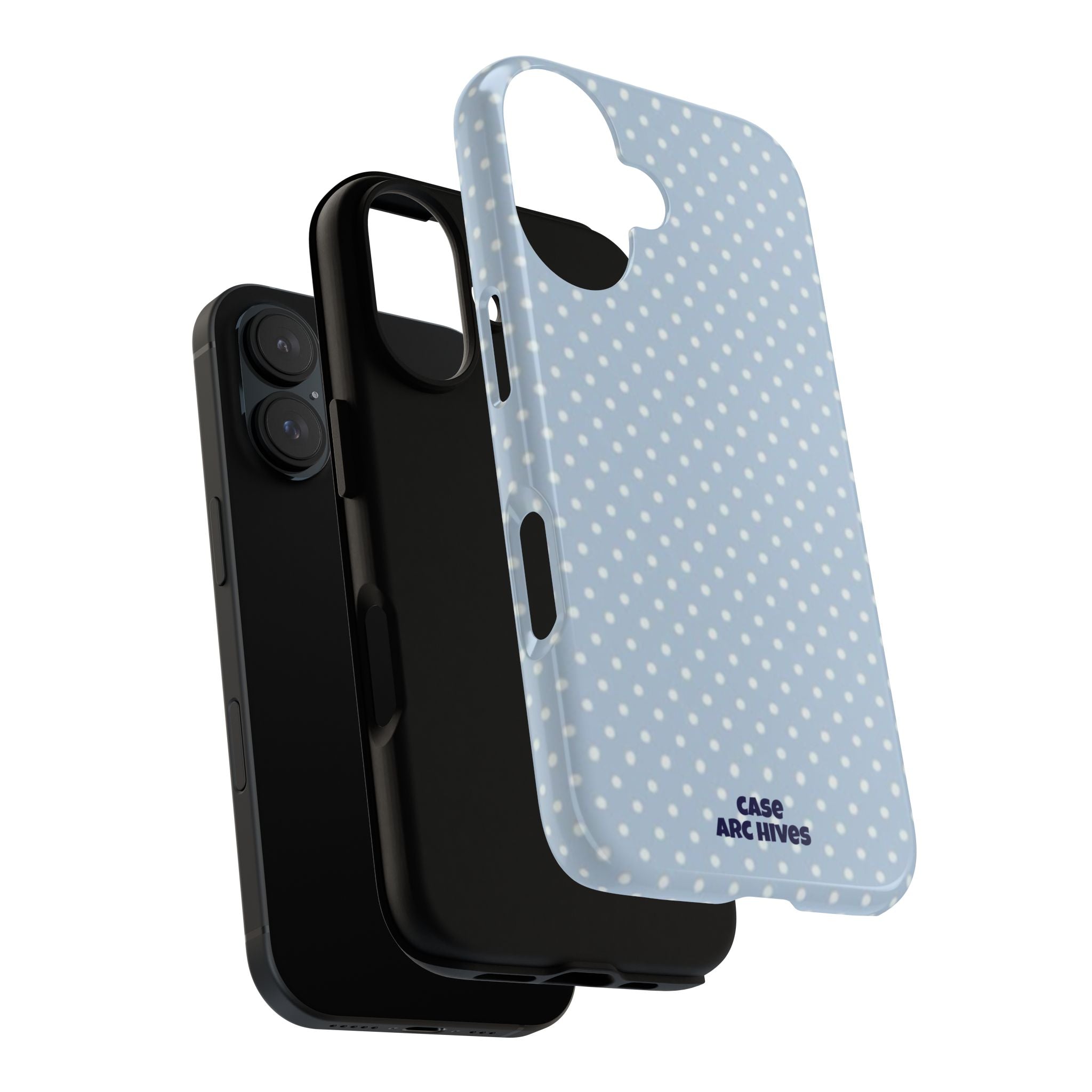 Pastel Blue Polka Dot Tough Phone Case — Protective iPhone Cover