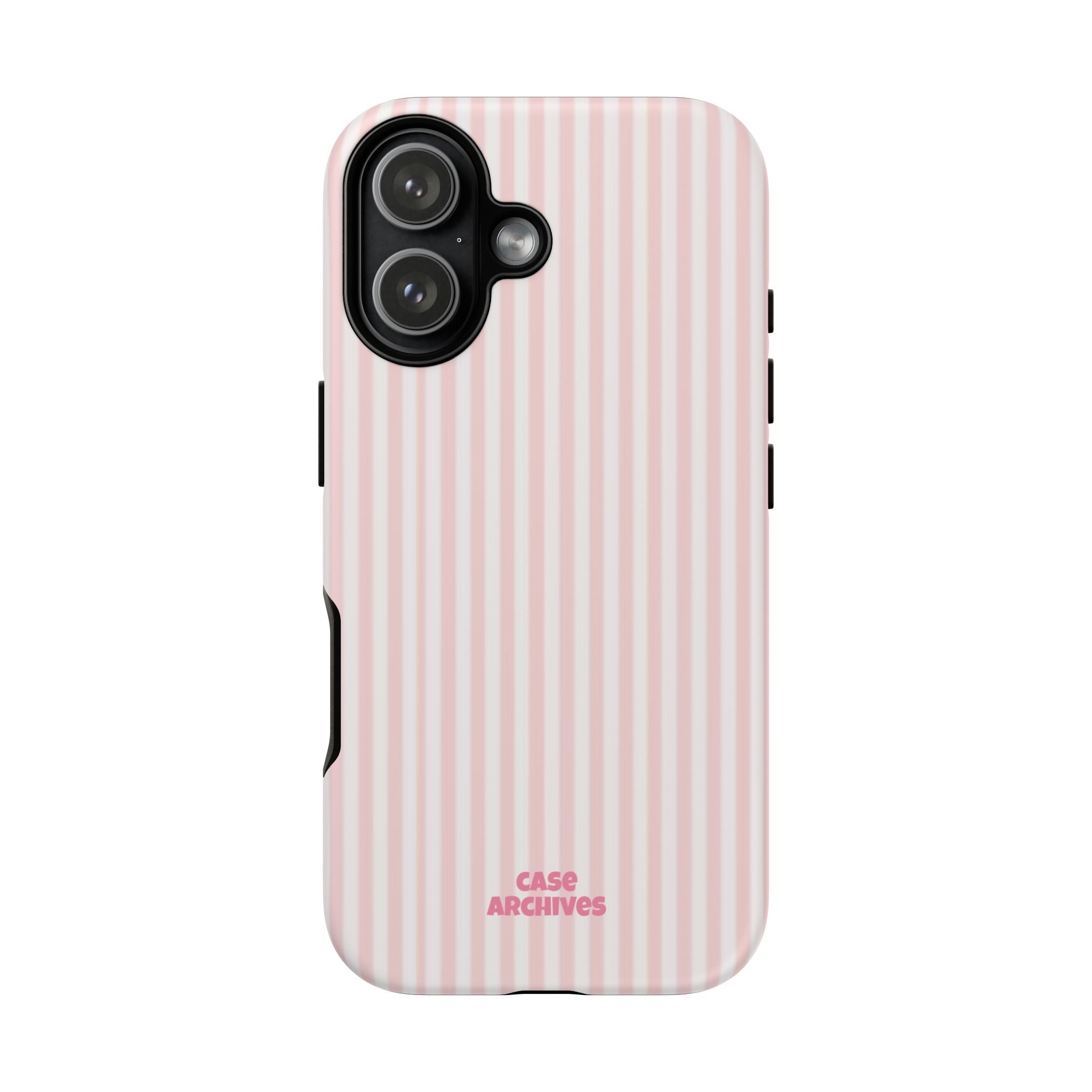 Pink Pastel Stripe Tough Phone Case — Protective iPhone Cover