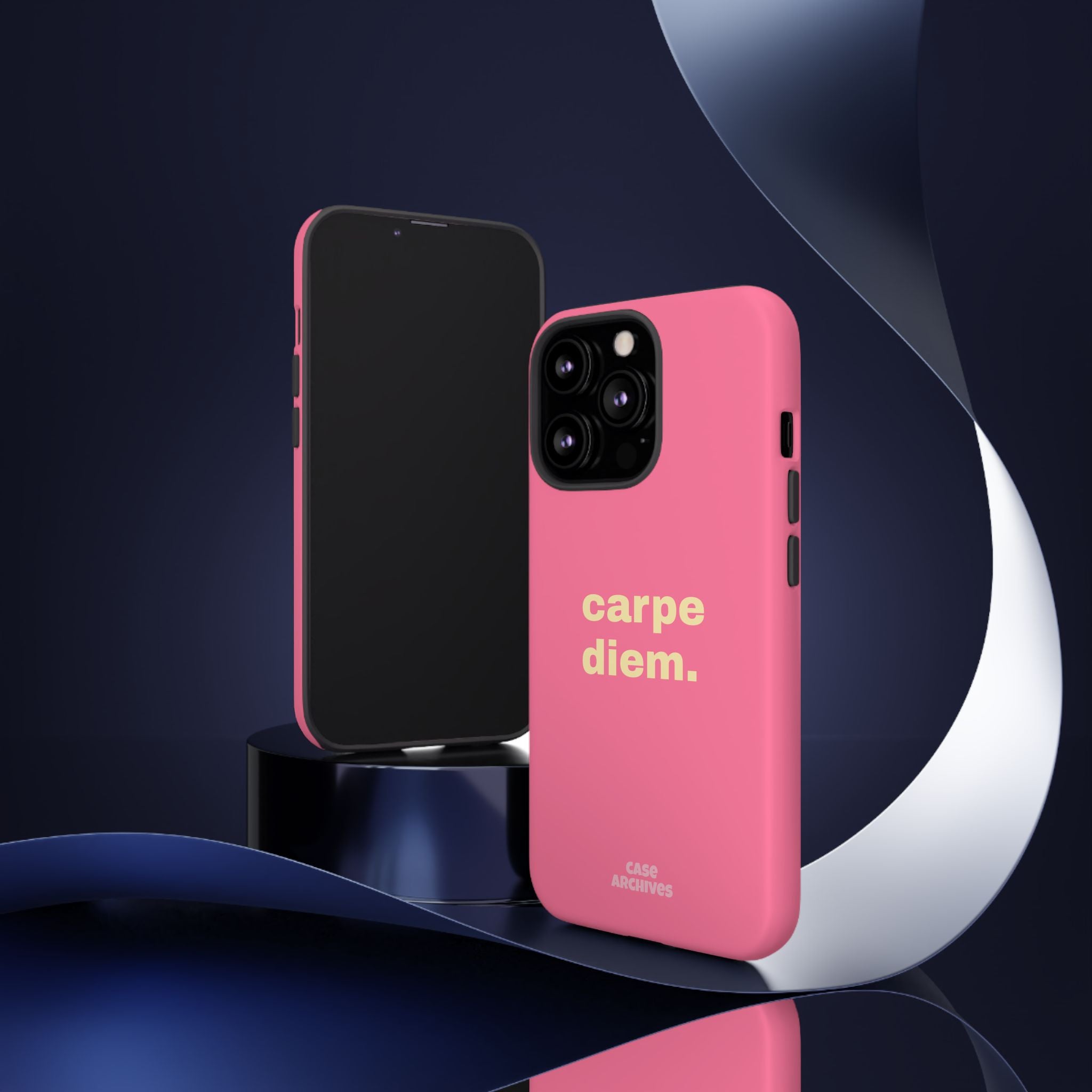 Pink "carpe diem." Tough Phone Case — Motivational Slim Protective Case