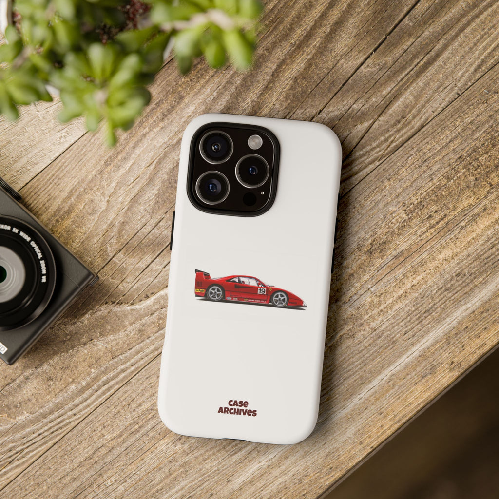 Phone Case — Red Vintage Race Car Design (Case Archives)